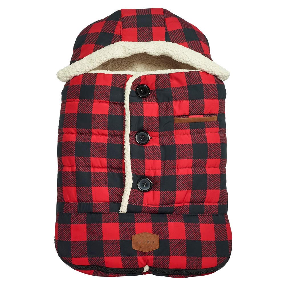 JJ Cole - Urban Bundleme, Canopy Style Bunting Bag to Protect Baby from Cold and Winter Weather in Car Seats and Strollers, Buffalo Plaid, Infant-image-34