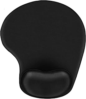 REDROMAN Ergonomic Mouse Pads with Comfortable Gel Wrist Rest Support and Lycra Cloth- black