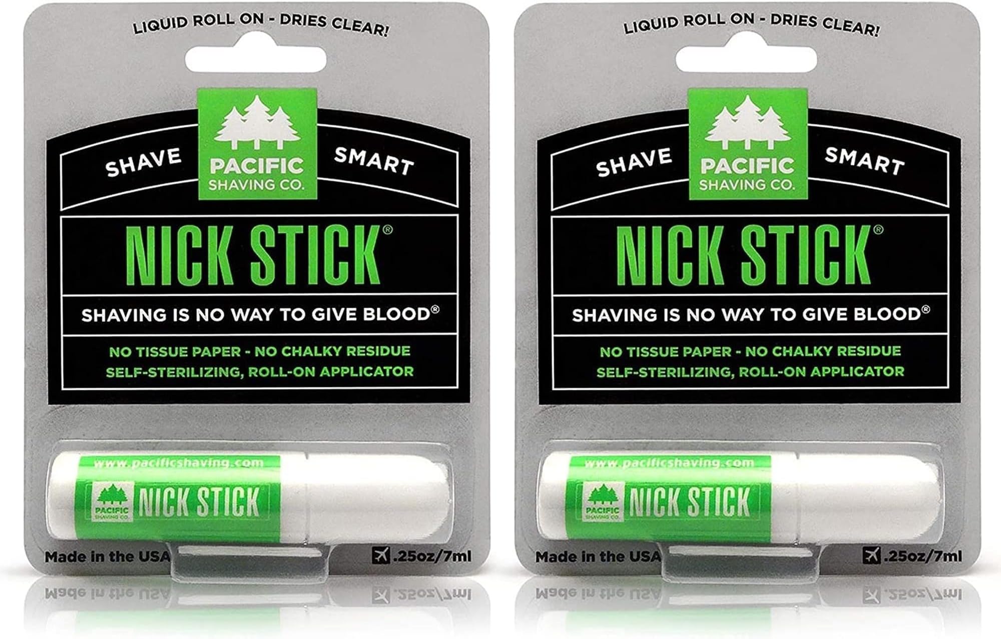 Pacific Shaving Company Roll-On Nick Stick for Men, 0.25 Oz (2 Pack)