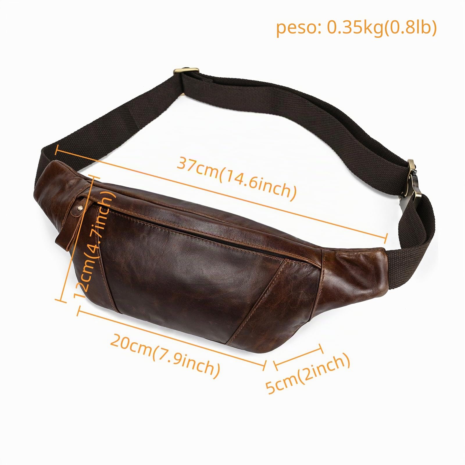 LUUFAN Fanny - Riñonera de Piel para Hombre, para Correr, Hip Bum, Paquete Fino, para Exteriores, Compras y Viajes