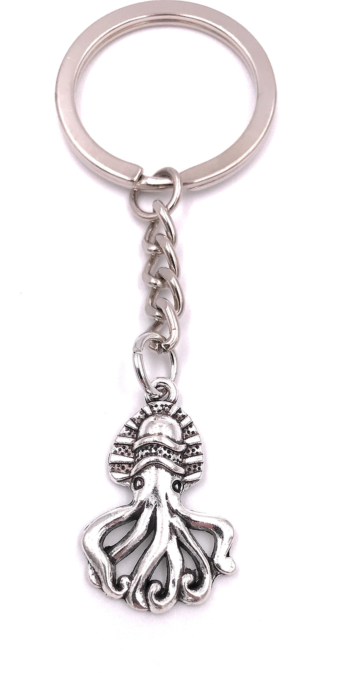 H-Customs Oktopus "H-Customs Octopus Squid Keychain Pendant Silver Metal