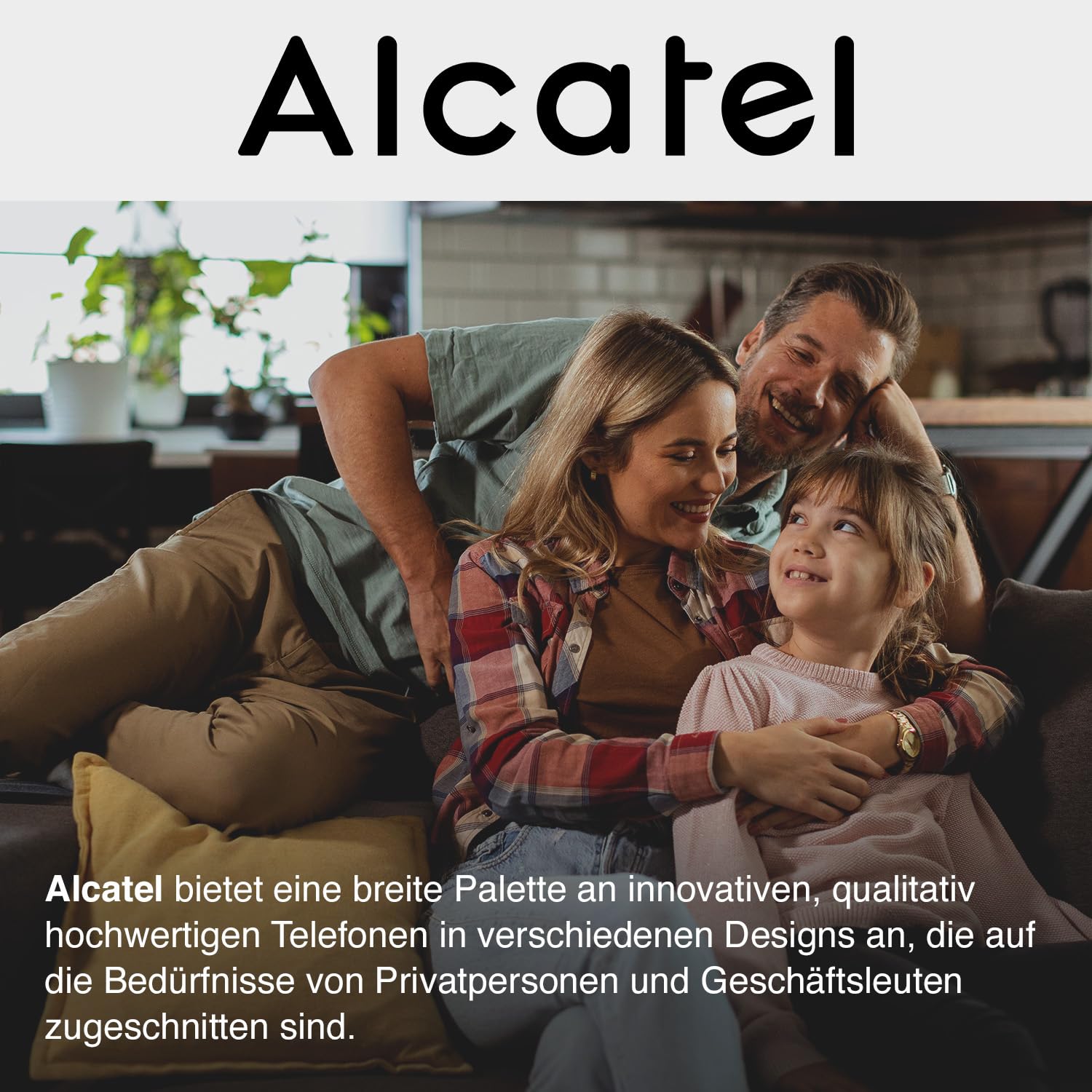 ALCATEL F530 Voice - Schnurloses Festnetztelefon DECT mit Anrufbeantworter - Großes beleuchtetes Display - Freisprechfunktion - Anrufblockierungsfunktion - 2 Direktwahltasten - Weiß/Blau