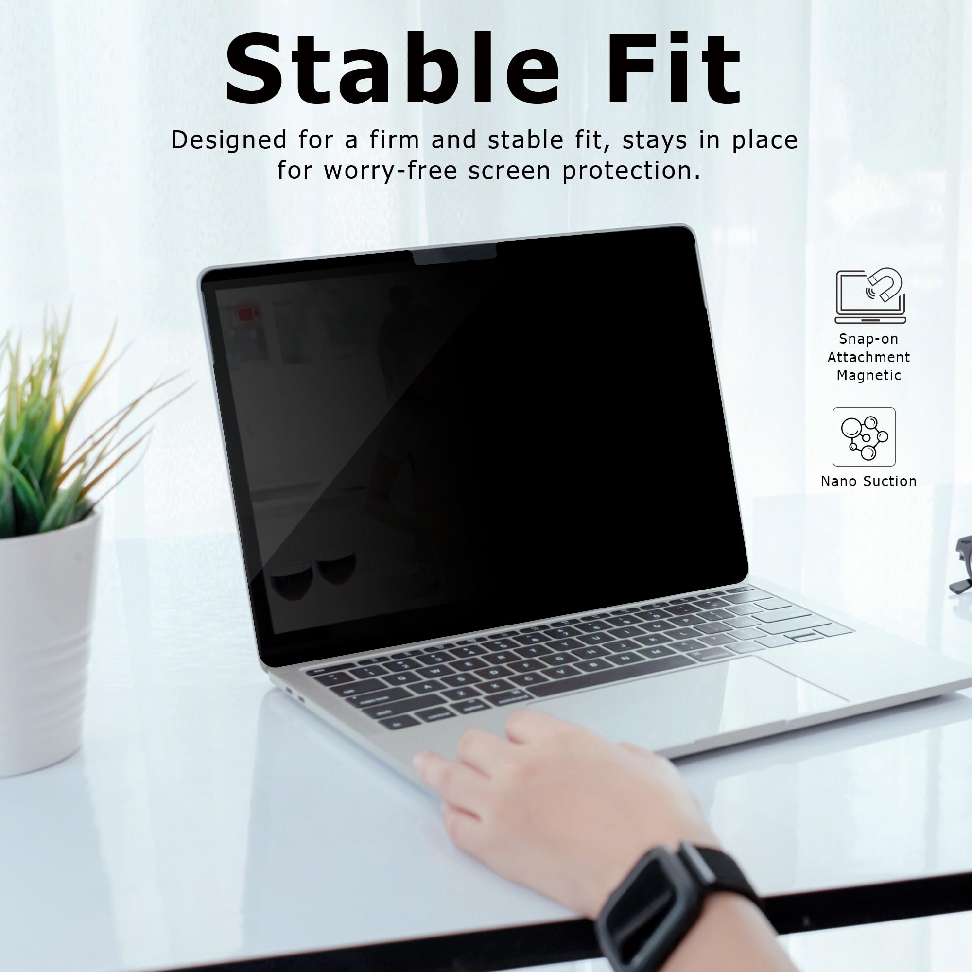 Adeway Prywatny Ekran do Macbook Pro 13 Cali (2016-2022, M1, M2) / Macbook Air 13 cali (2018-2021, M1), Anti-spy, Redukcja Niebieskiego Światła & Anti-Glare, Idealny do Biura i Podróży