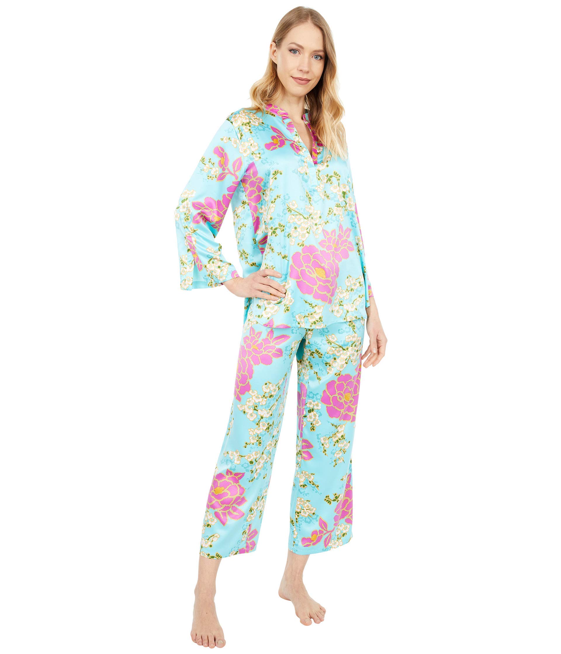 Nice nymph Women's Harumi Satin Pj Set Pajama (Pack of 2)