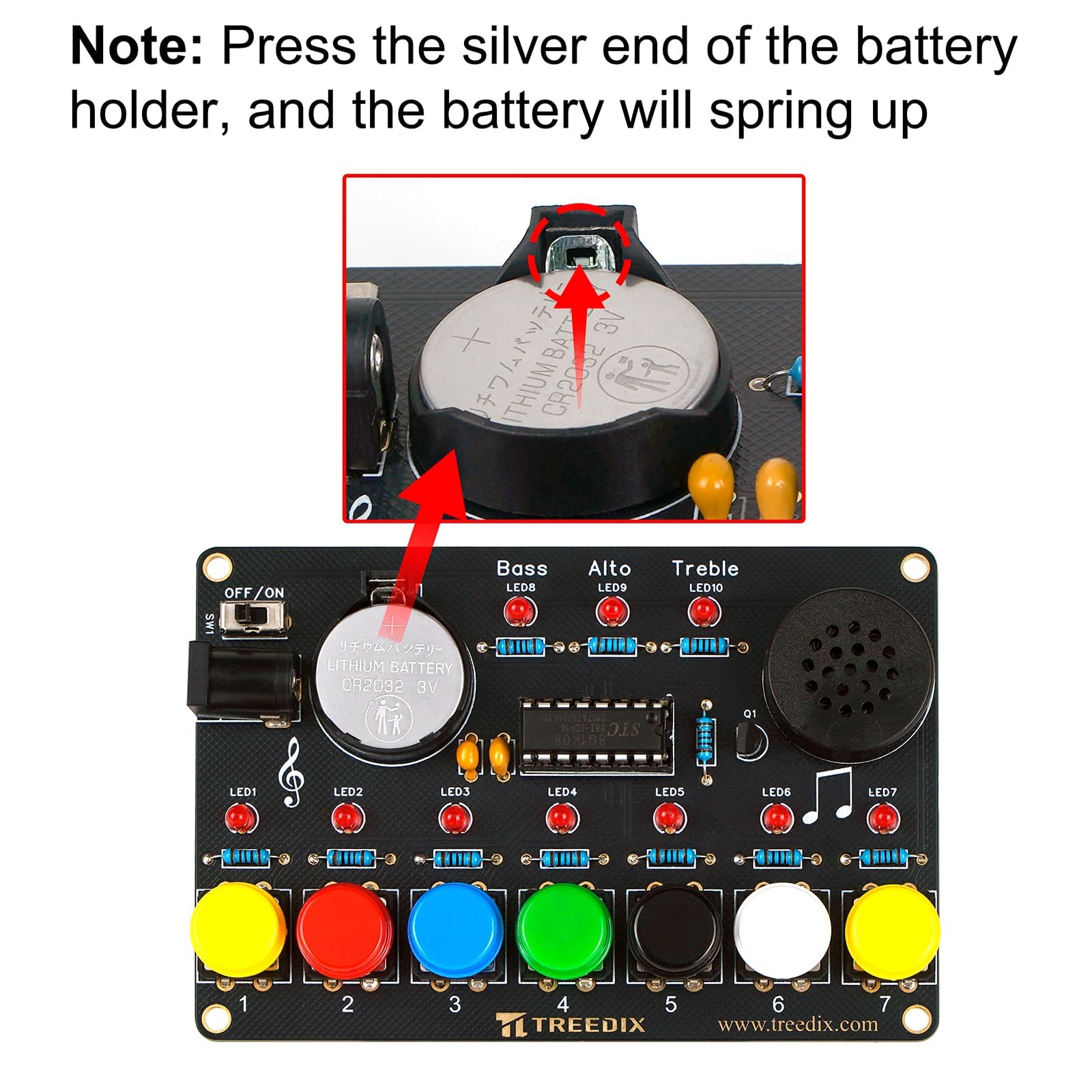 Treedix Solder Practice Projects DIY Piano Soldering Project Kit Circuit Boards Trainning Board Electronics Solder Practice Kit for Beginners Students and DIYers - Image 3