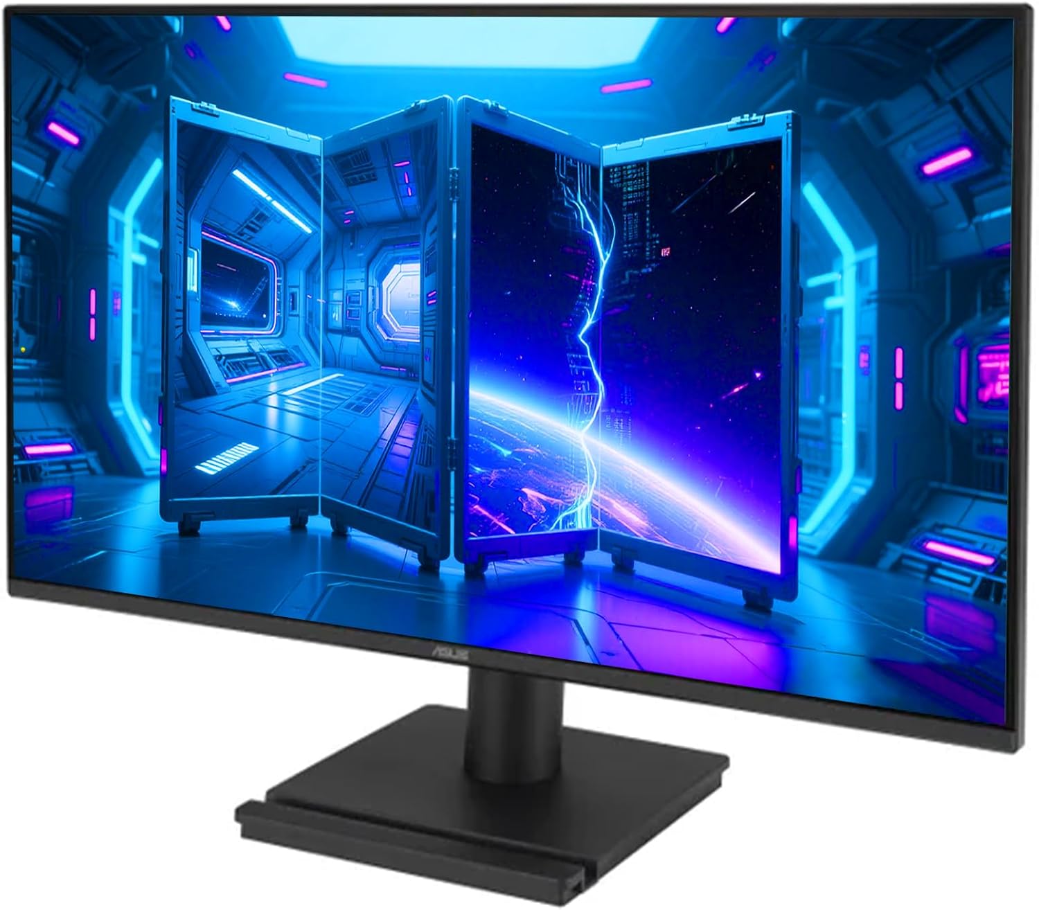 ASUS 24.5" FHD Gaming Office Monitor, 120Hz, 1ms, Eye Care Monitor - IPS, 99% sRGB, Frameless, Adaptive-Sync, HDMI & VGA, Low Blue Light, Flicker Free, Tilt Adjustment, VESA, Black 4 71hGOLmptmL. AC SL1500