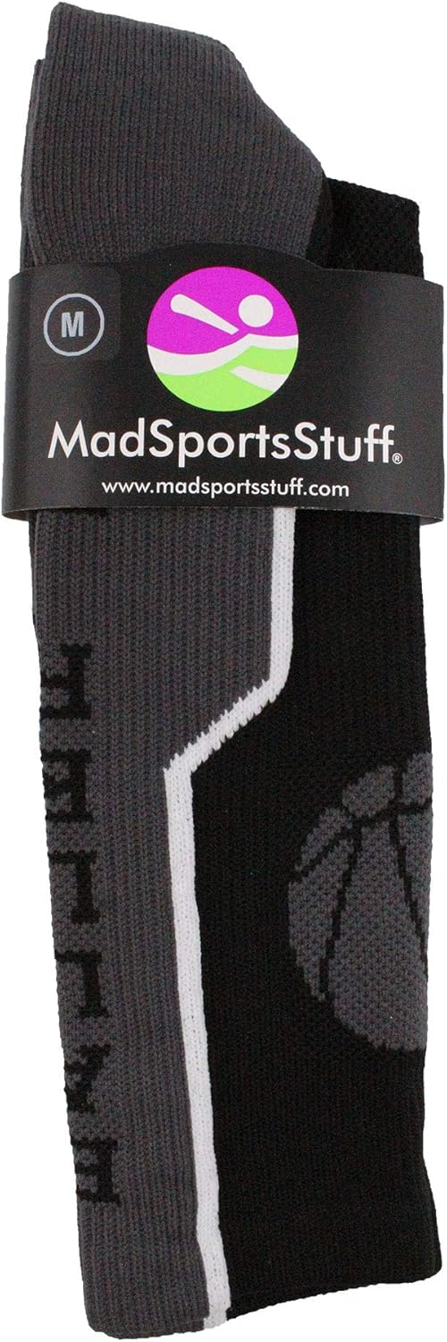 MadSportsStuff Baller Basketball Socks with Basketball Logo Crew Length - Image 5