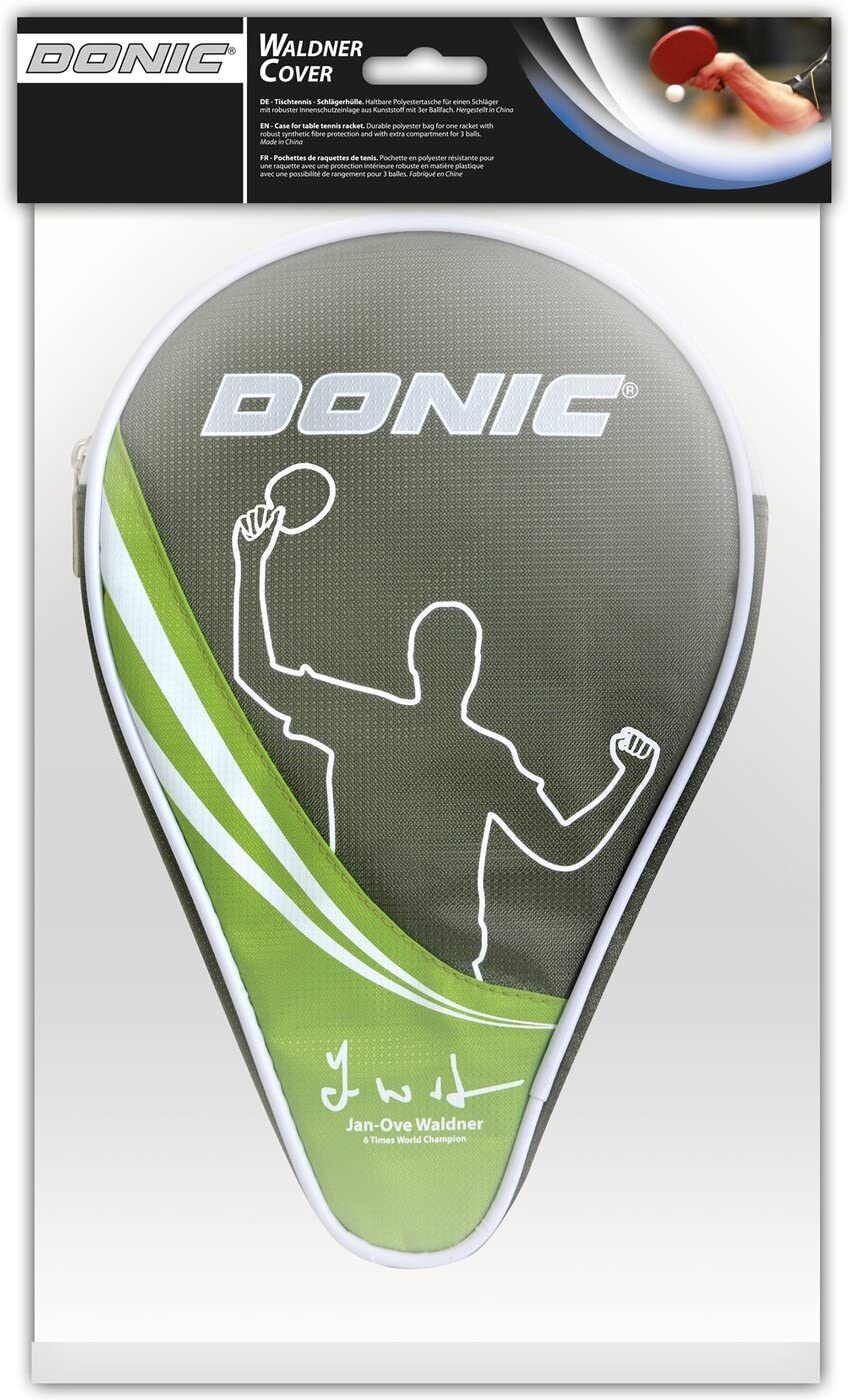 Donic-Schildkröt 818537 - Custodia per racchetta da ping pong con scomparto extra per 3 palline