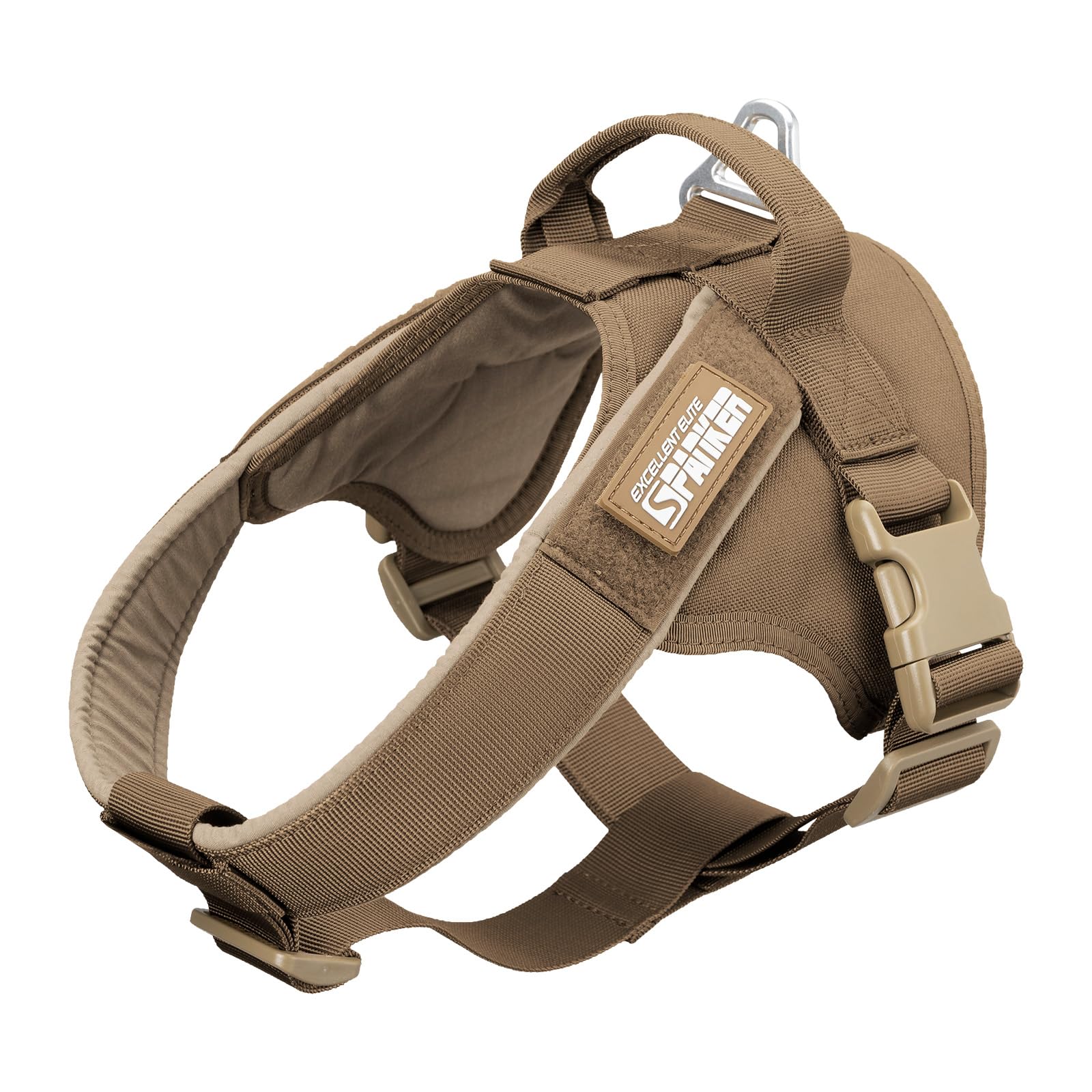Excelente Elite Spanker Tactical Nylon Ajustable K9 perro arnés entrenamiento patrulla servicio chaleco para perro grande / pequeño