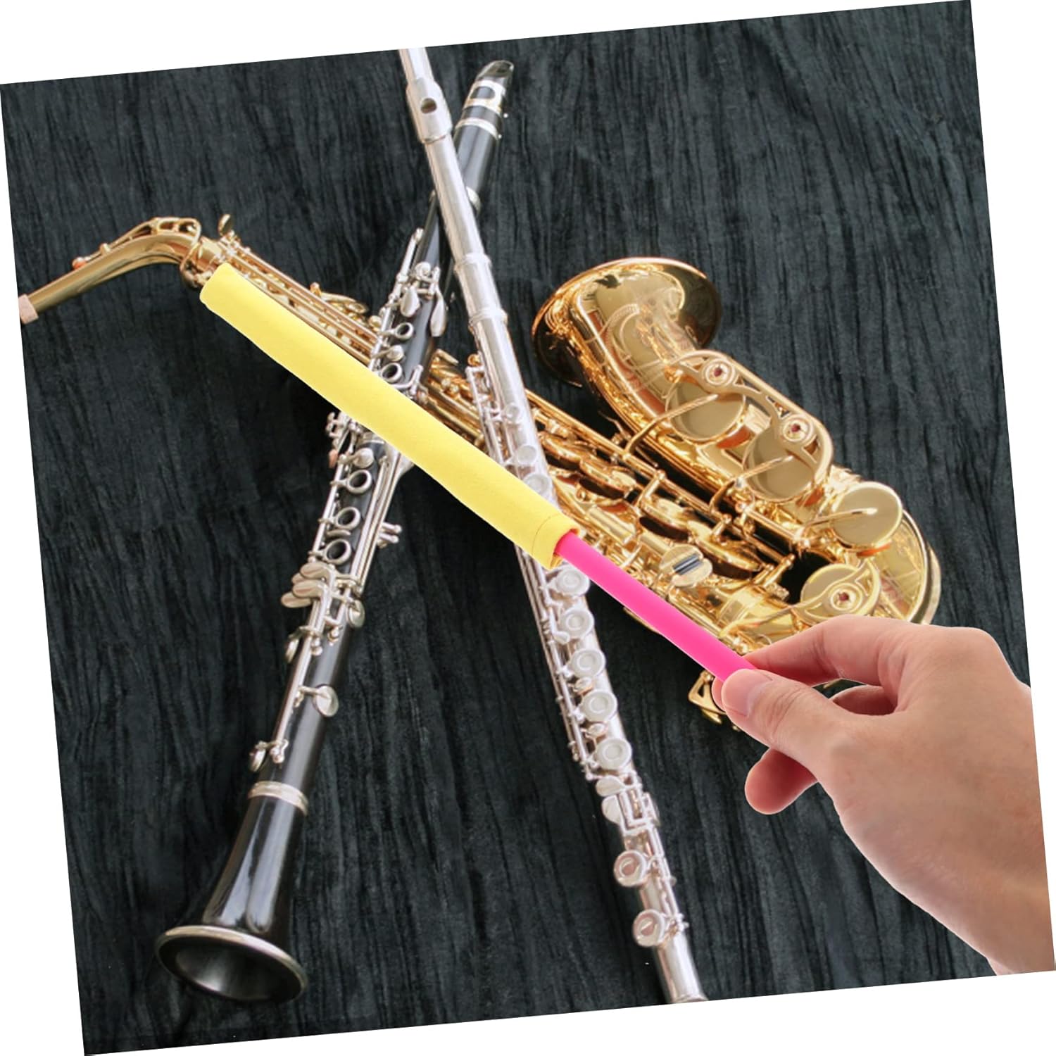 Vaguelly 5pcs Flute Cleaning Rod Replacement Tool Safe Material Cleaning Stick for Flutes and Clarinets Removable Design for Music and Players