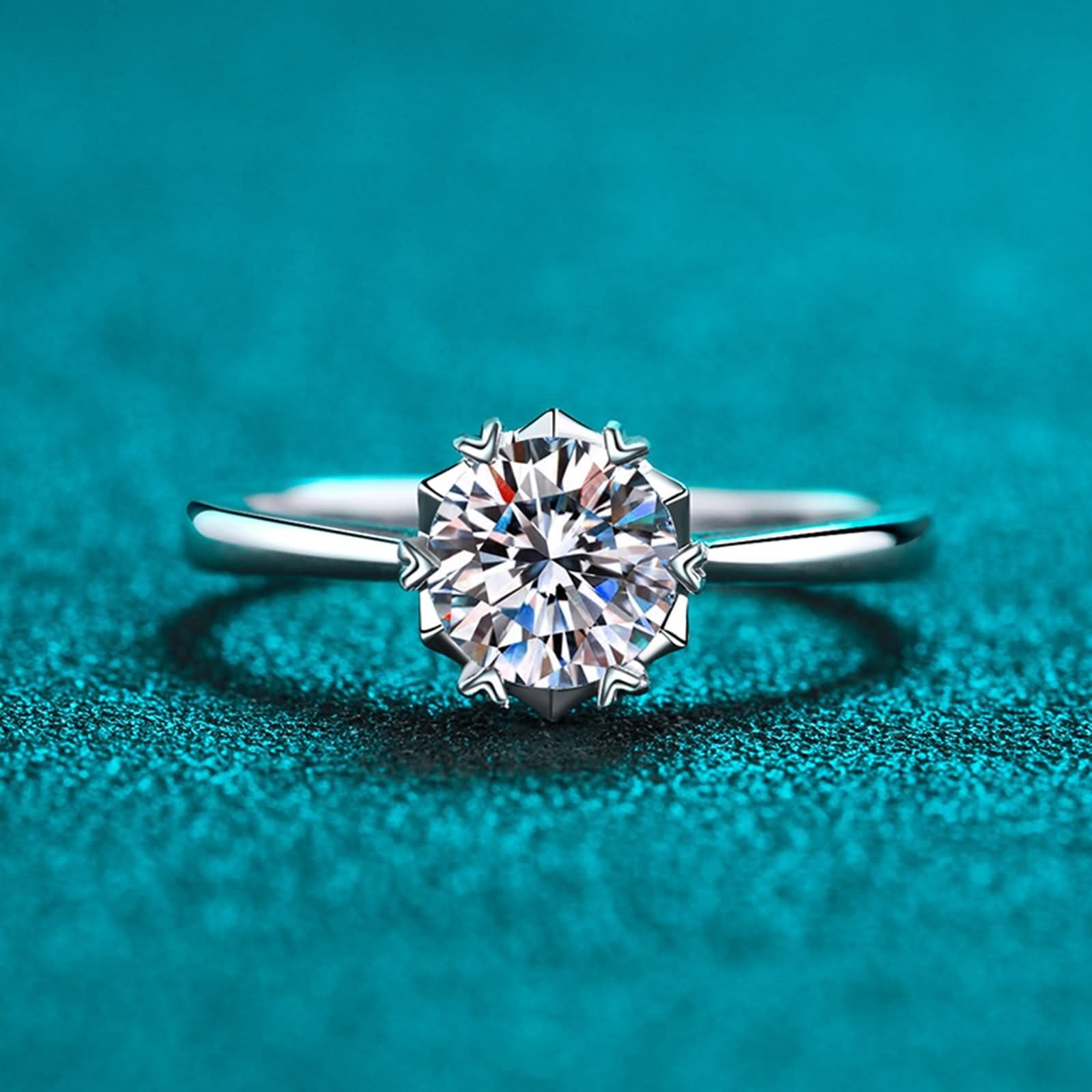 Anello dell'amicizia sottile, anello di fidanzamento in oro bianco 925 fiocco di neve regali per le donne