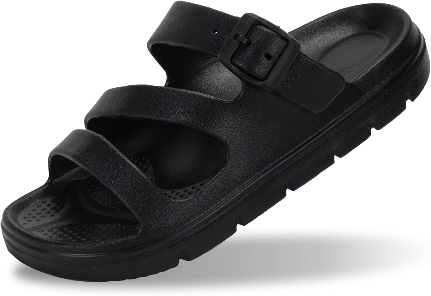 PIMIO Arch Support Sandals for Women Slip On Recovery Slides for Plantar Fasciitis Relief, Non-Slip Lightweight Slippers With Thick Cushion For Waking Foot Pain & All-Day Comfort