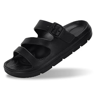 PIMIO Arch Support Sandals for Women Slip On Recovery Slides for Plantar Fasciitis Relief, Non-Slip Lightweight Slippers With Thick Cushion For Waking Foot Pain & All-Day Comfort - Amazon product rated Grade A