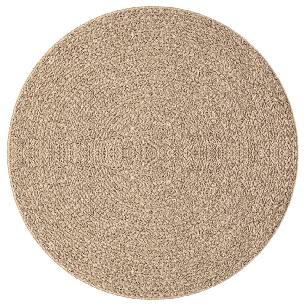 vidaXL Alfombra ZIZUR Apariencia de Yute Interior y Exterior 120 cm