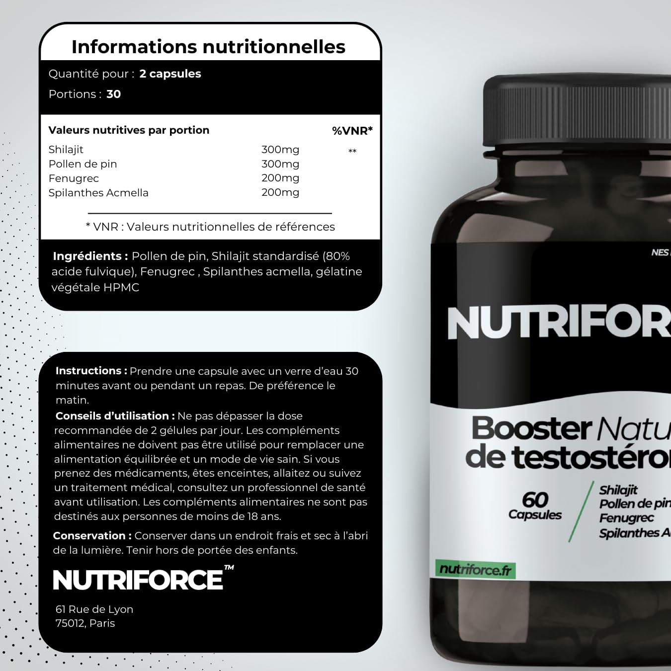 Complexe booster de testostérone naturel - Complément alimentaire