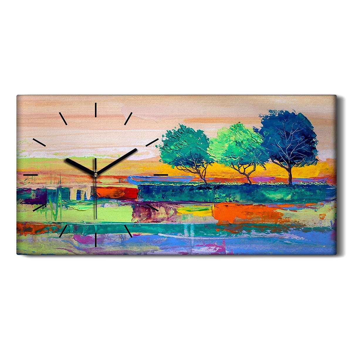 Horloge sur Toile sans Tic-Tac - Fini le Bruit avec cet Art Mural Moderne