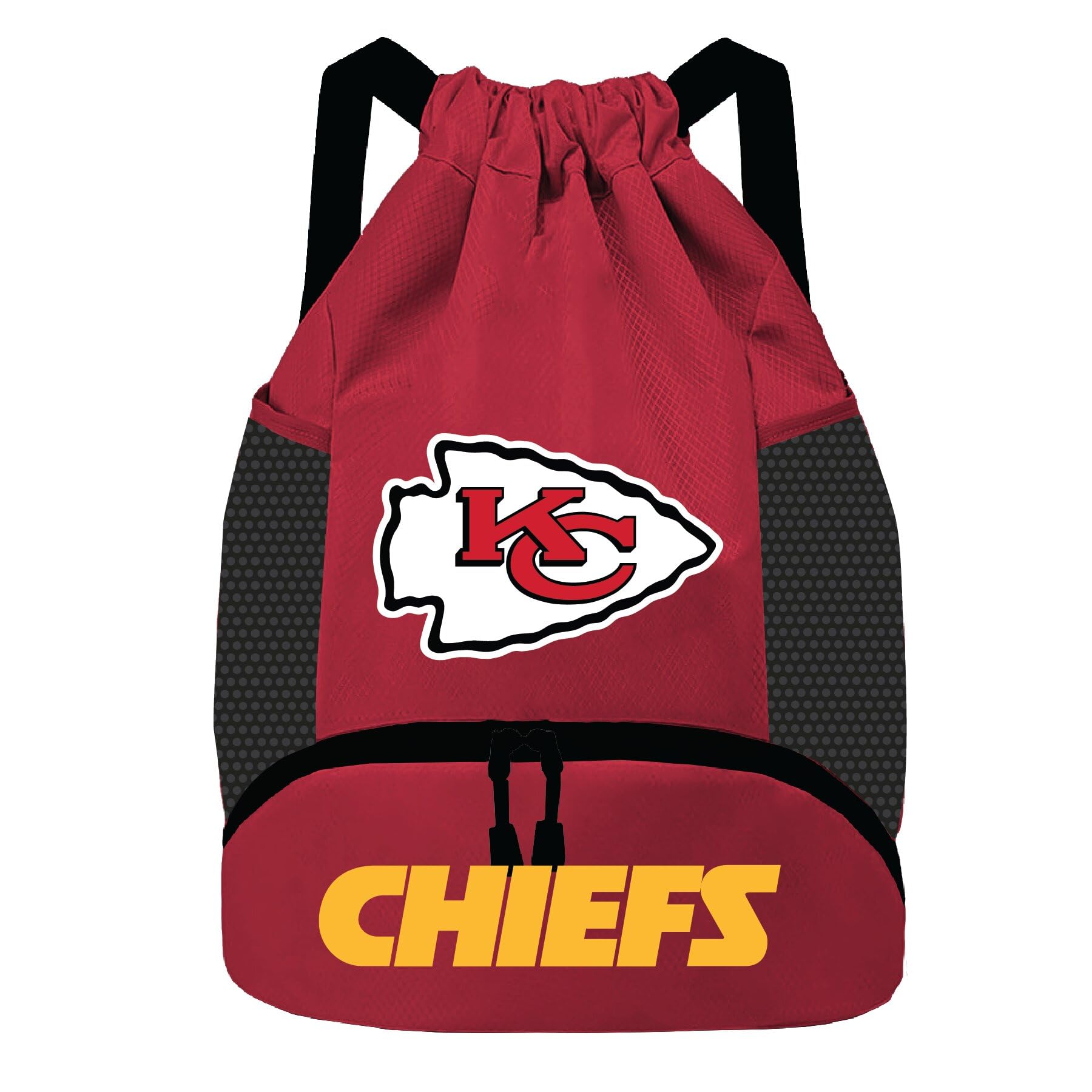NFL Kansas City Chiefs Cinch Bag – Standard Logo Drawstring Backpack