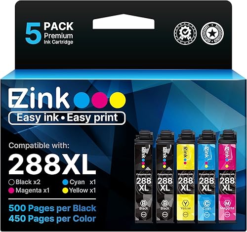 Miniatura 1 de E-Z Ink Cartucho de tinta remanufacturado de repuesto para Epson 288 288XL de alto rendimiento para usar con XP-440 XP-446 XP-330 XP-340 XP-430 (2