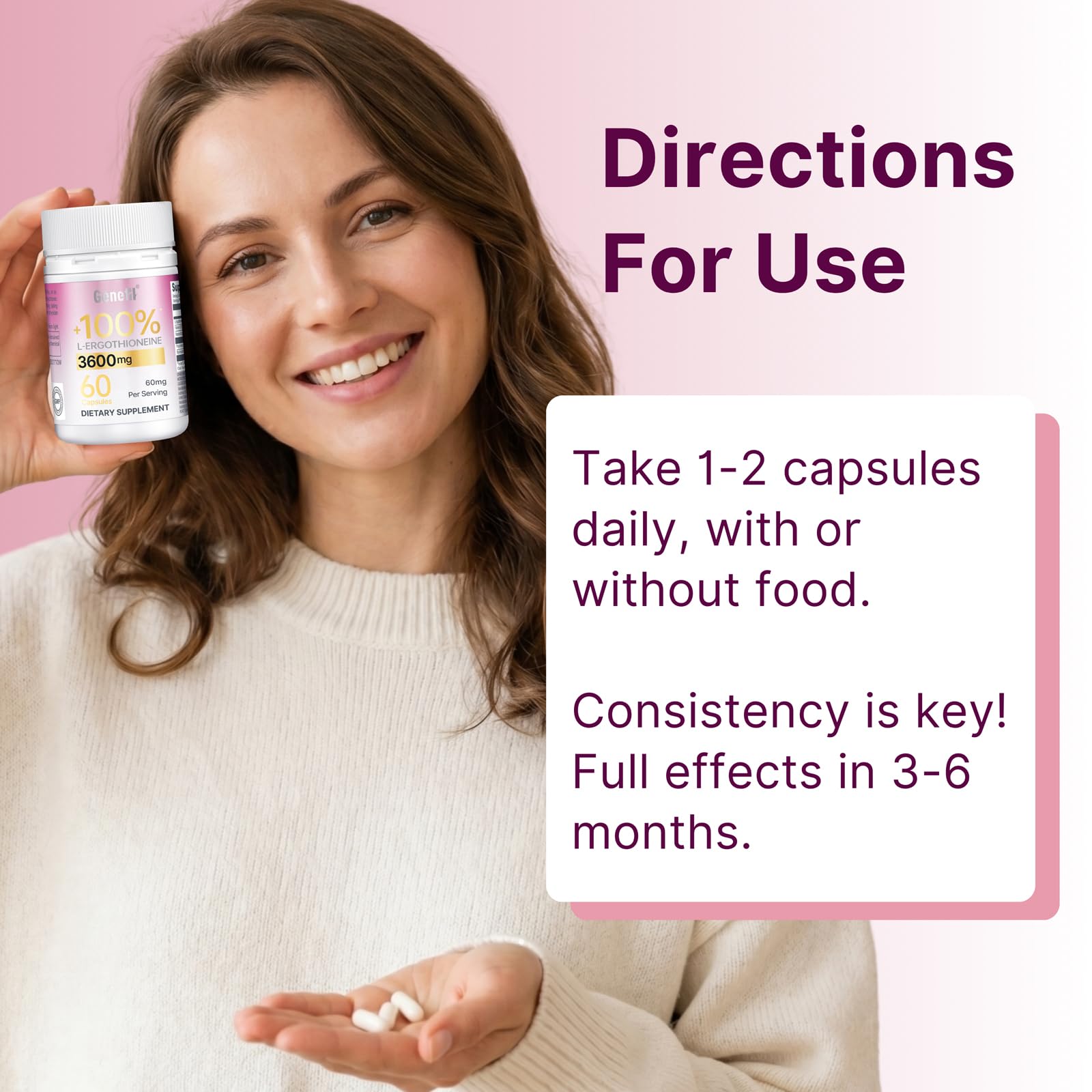 Women's Hormonal Health Supplement - 60mg L-Ergothioneine + Myo-Inositol, Vitamin D3 & K2 - Cycle Support, Sleep & Energy - Vegan, Non-GMO, 60 Count — Amazon image 8