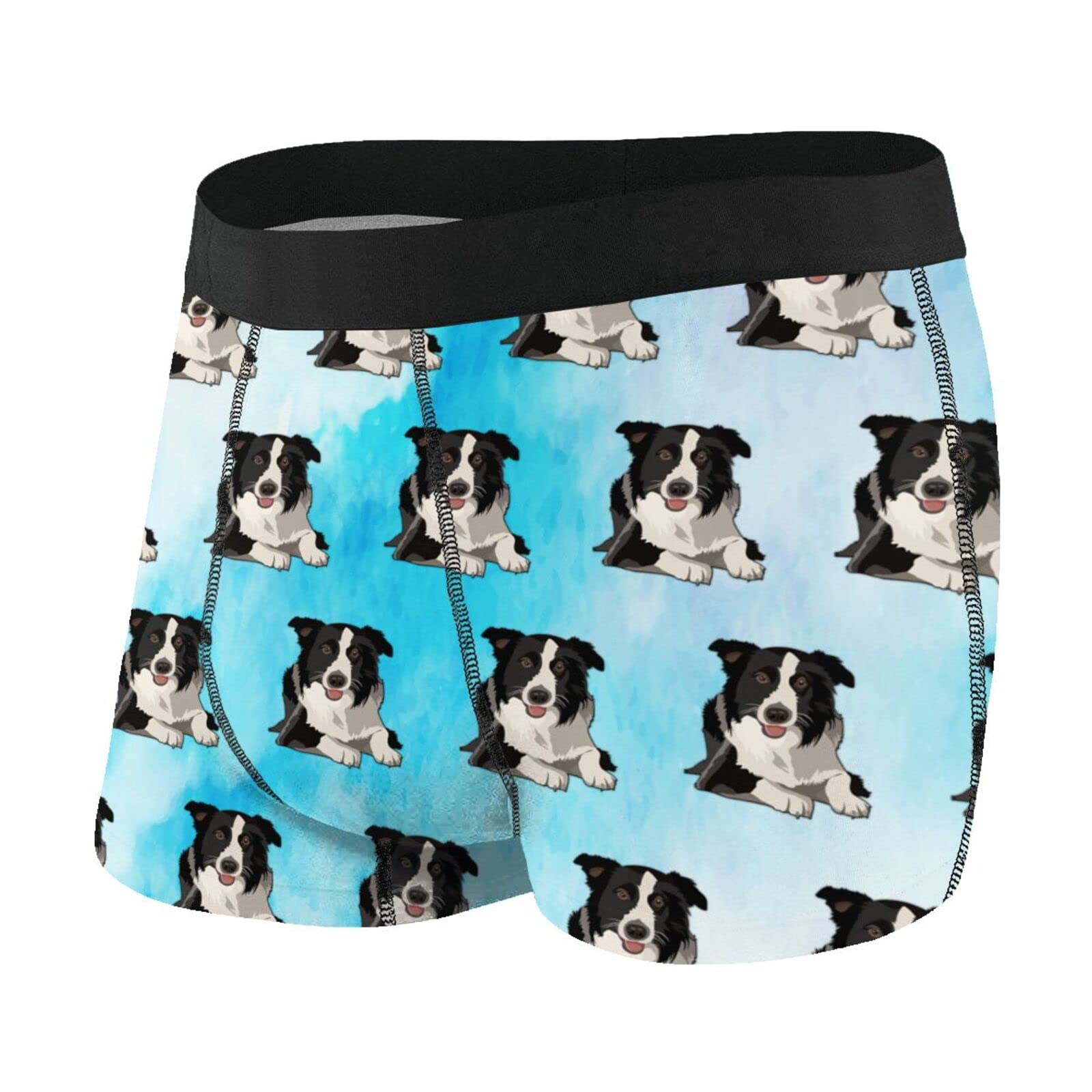 Oudrspo Men's As Pic Short's Boxer Briefs Border Collie Soft Underpants Stretch Boxer Trunk With Pouch S-Xxl