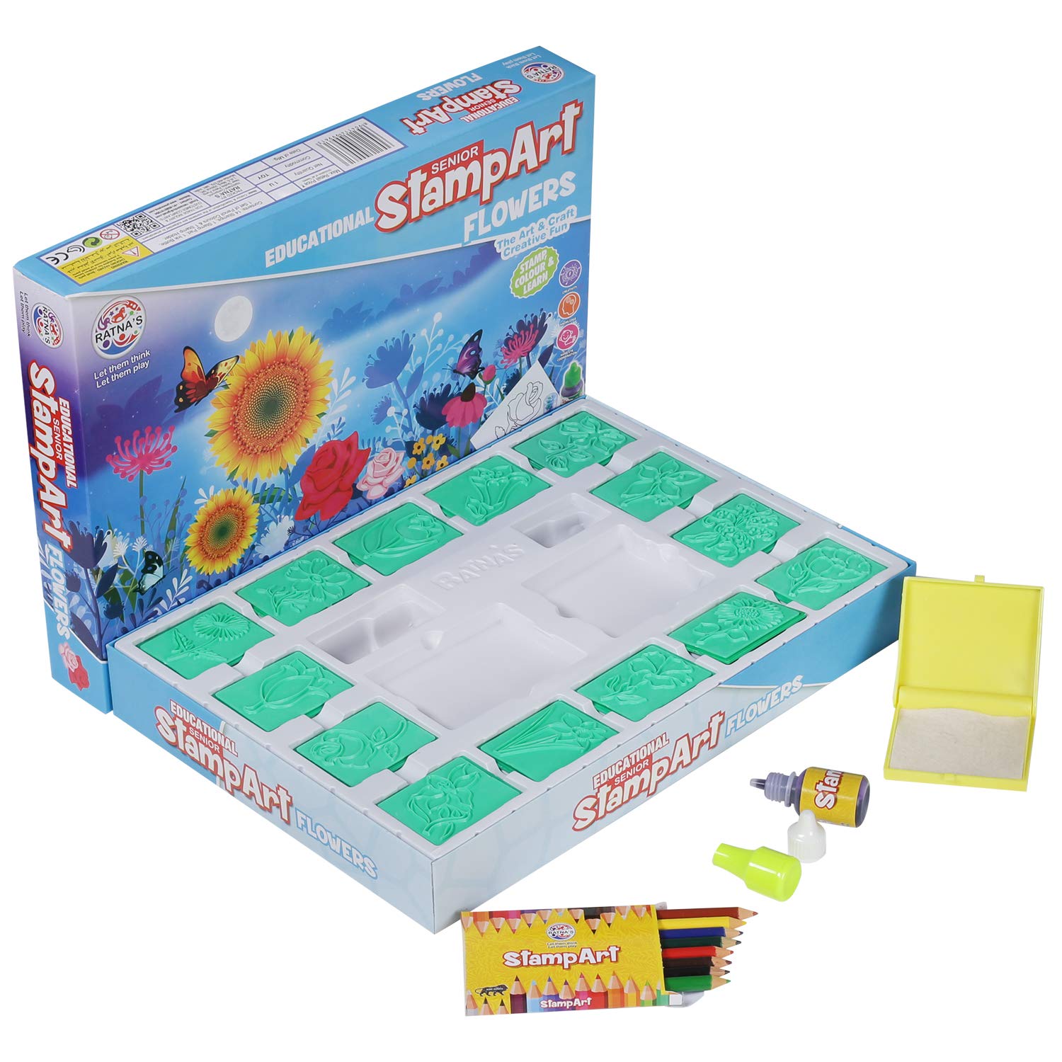 Ratnas Educational Art & Craft Stamp Art Flower Big with 12 Different Flower Stamps for Kids Ages 4+ (B075S2V2NW) Amazon Price History, Amazon Price Tracker