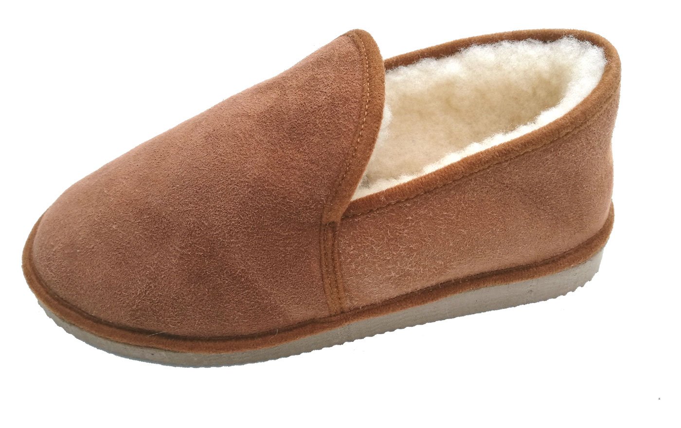 Pantoufles charentaises pour homme - Peau de mouton - Couleur camel