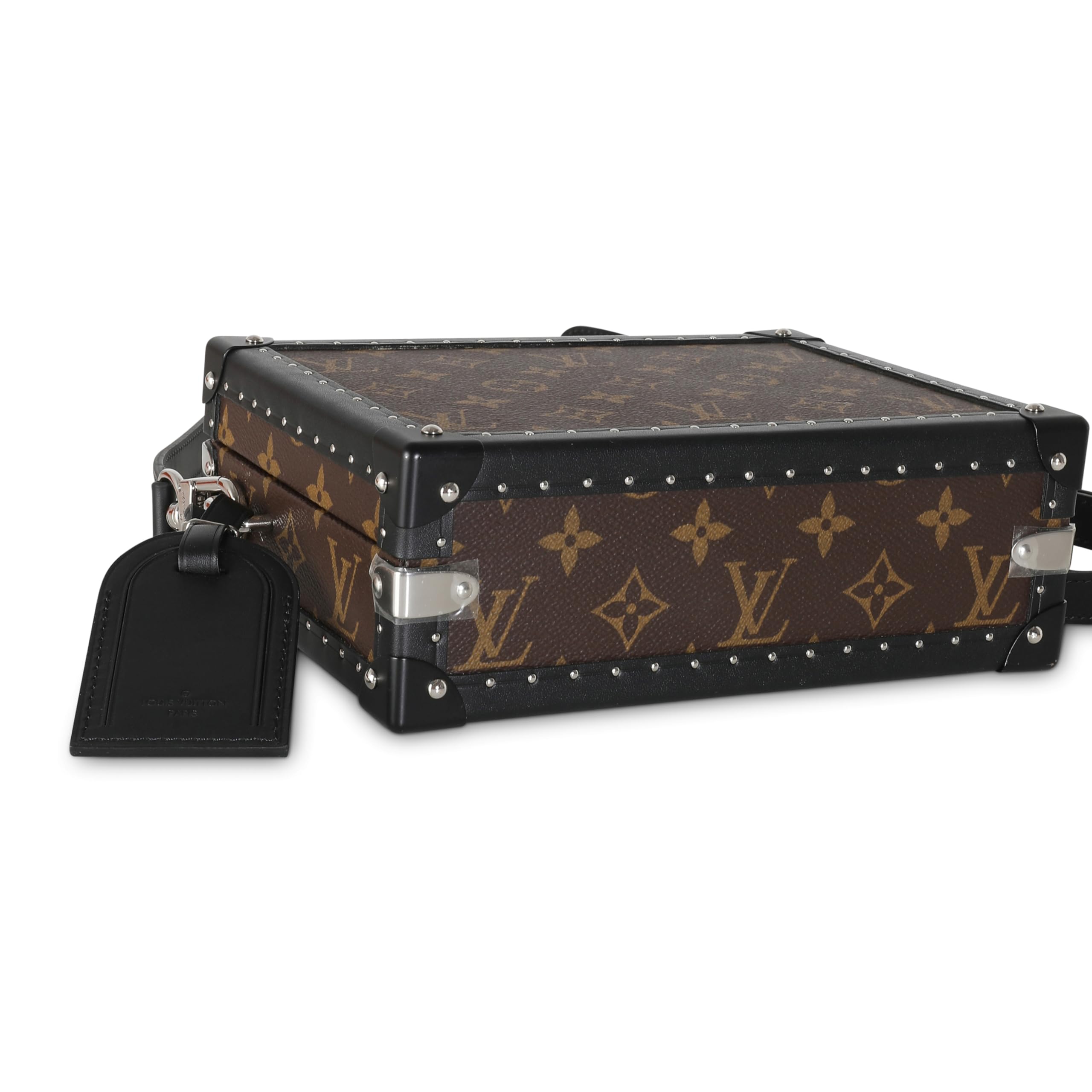 Louis Vuitton, Pre-Loved Monogram Macassar Canvas Clutch Box Trunk