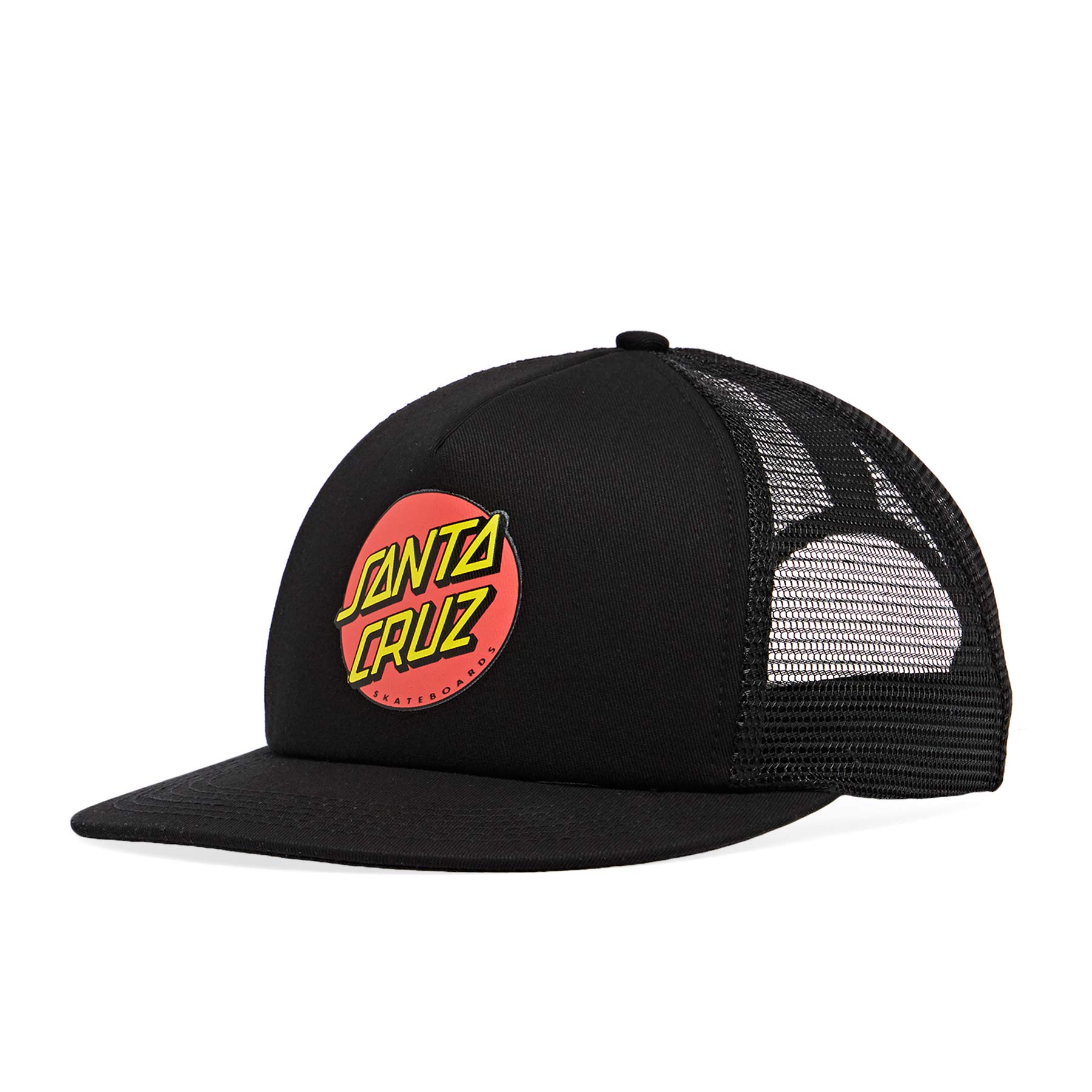 Classic Dot Trucker Mesh Cap Black Black
