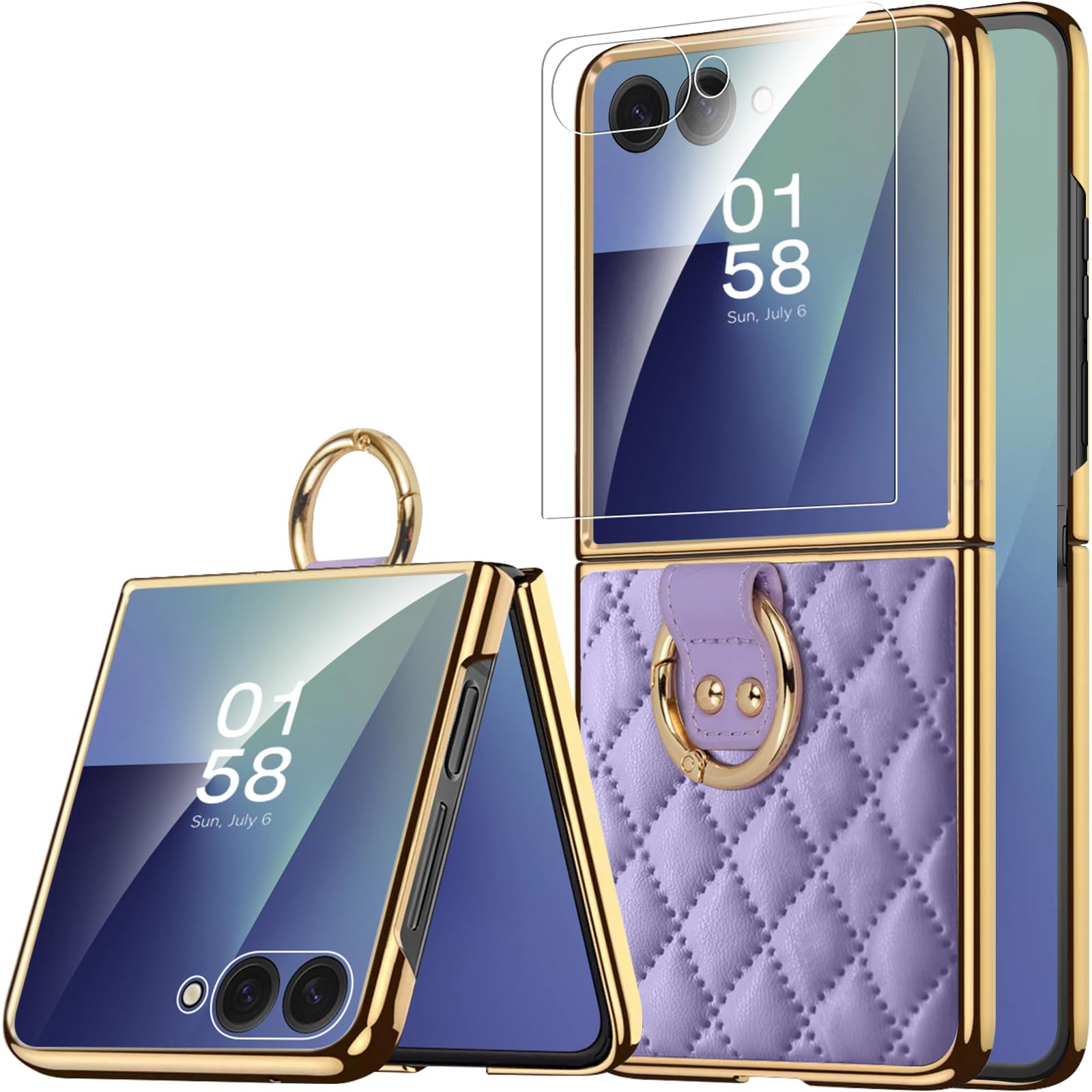 Coque Samsung Z Flip 7 avec protecteur d'écran robuste - 8