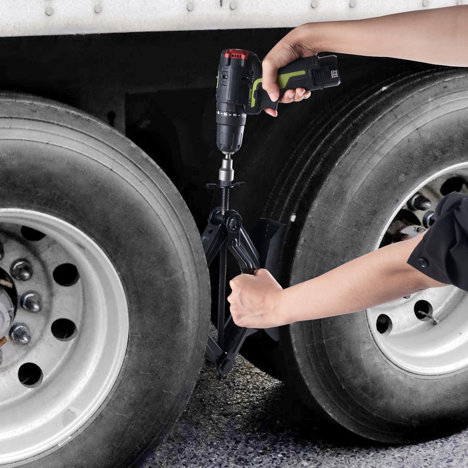 VEVOR Stabilizator klinów do kampera, wytrzymały klin blokujący opony w kształcie litery H, zintegrowany klucz płaski, pasuje do opon o średnicy od 3,5" do 12"