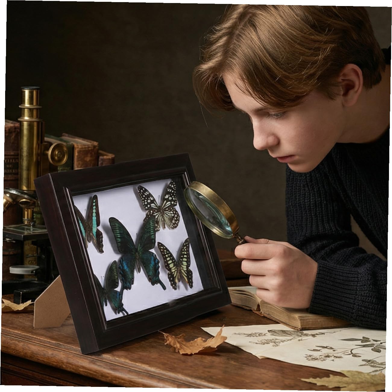 Marco de Espécimen de Mariposa de Madera para Pared