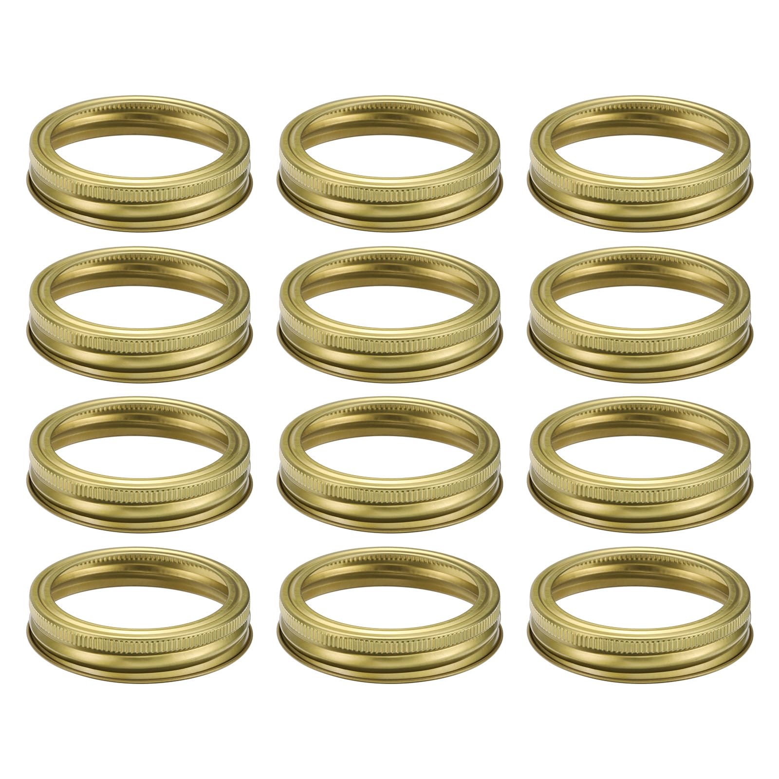 Anneaux de mise en conserve fer blanc étanches pour bocaux Mason Jar 70mm doré