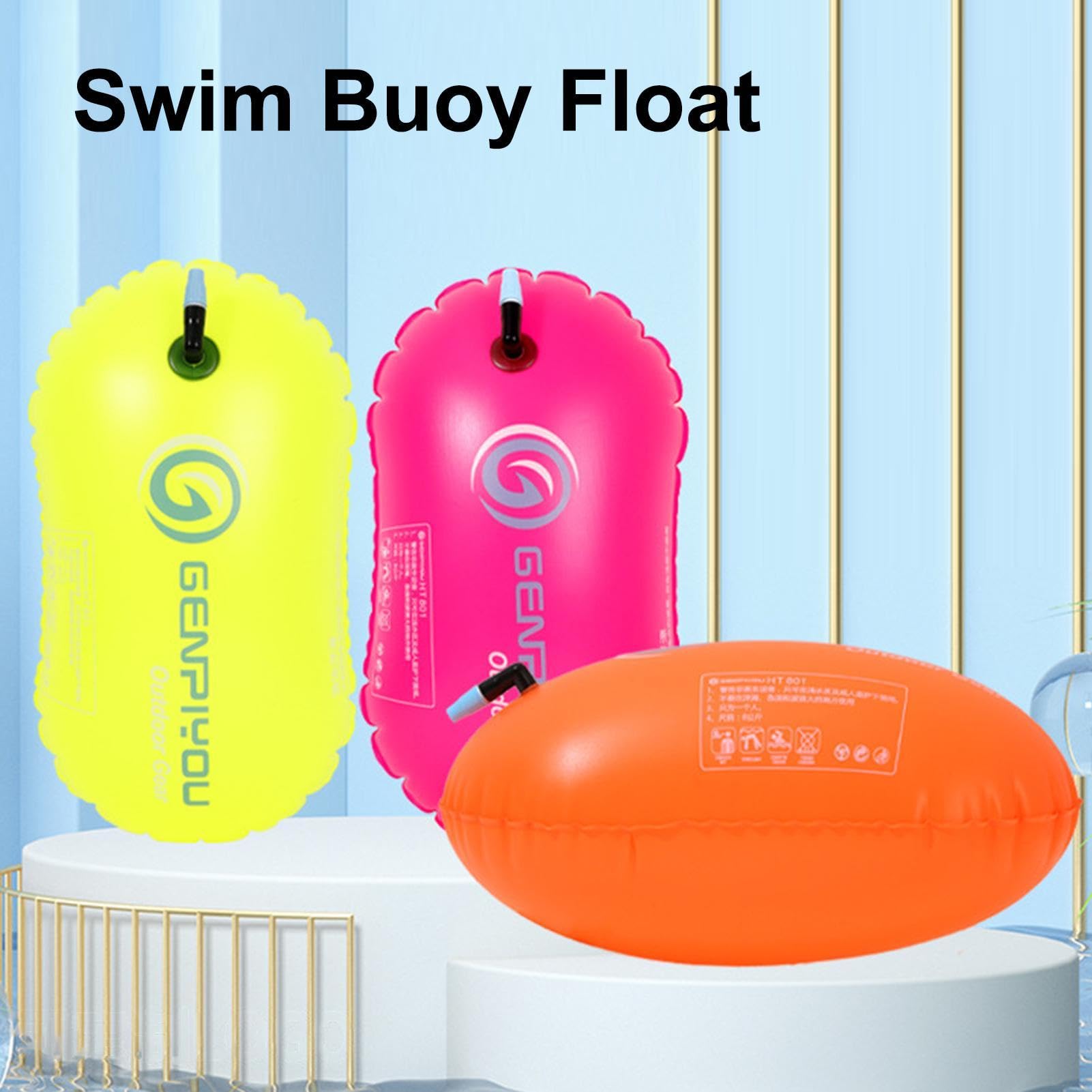 Galleggiante da Nuoto All'aperto,Boa Gonfiabile Borsa Asciutta Traino | Boa Altamente Visibile per L'allenamento al Nuoto, Boa Nuoto Acque Libere, Pull Buoy Nuoto per Triathlons, Kayak