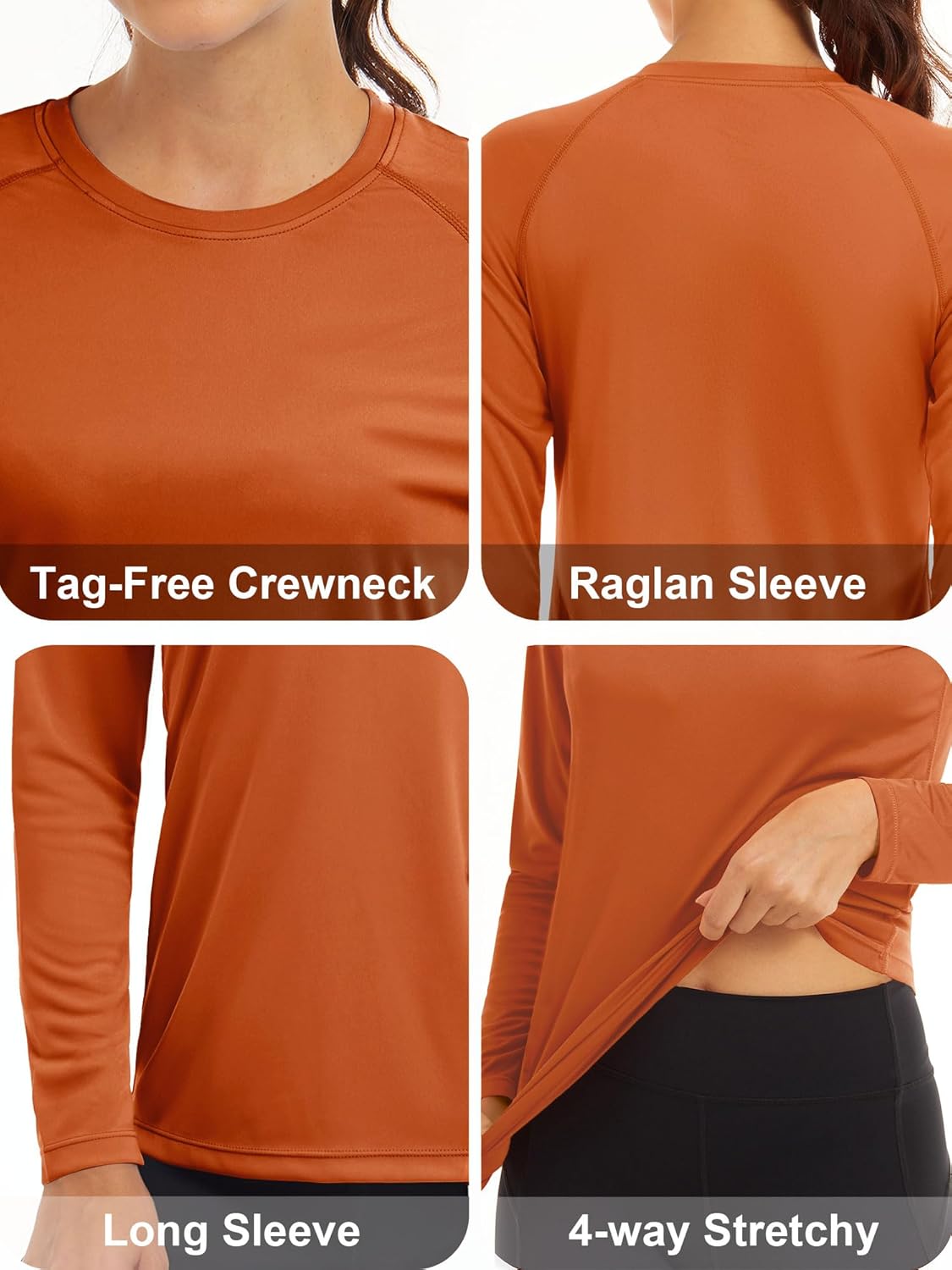 MAGCOMSEN Women's Long Sleeve Shirts UPF 50+ Sun Protection Shirts for Hiking Fishing Workout Rash Guard - Image 4
