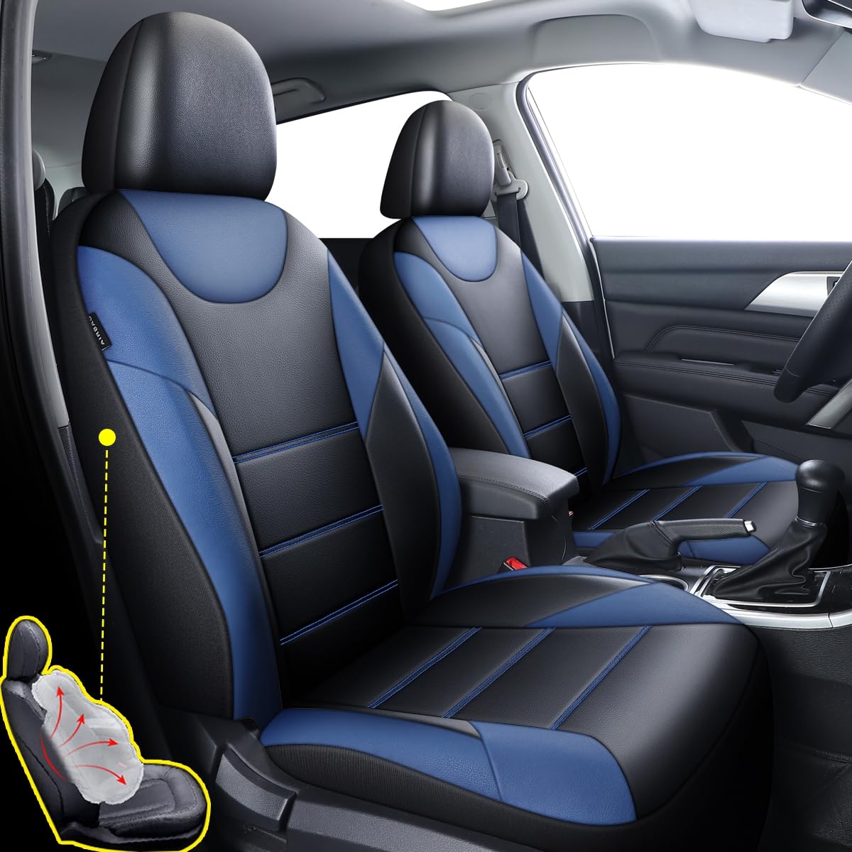 Funda de asiento de piel sintética de 5 plazas para Nissan Almera, Juke, Leaf, Micra Navara Pulsar Qashqai Qashqai Qashqai 2 X-Trail