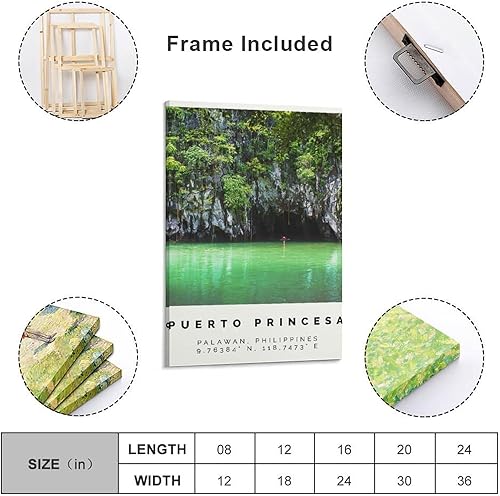 Miniatura 2 de Póster de Puerto Princesa, impresión colorida, arte de pared de Puerto Princesa, decoración de fotos de Puerto Princesa, póster de arte en lienzo