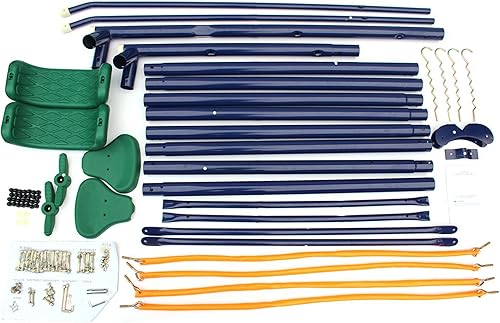 Miniatura 7 de Juego de columpios de metal resistentes para exteriores para niños