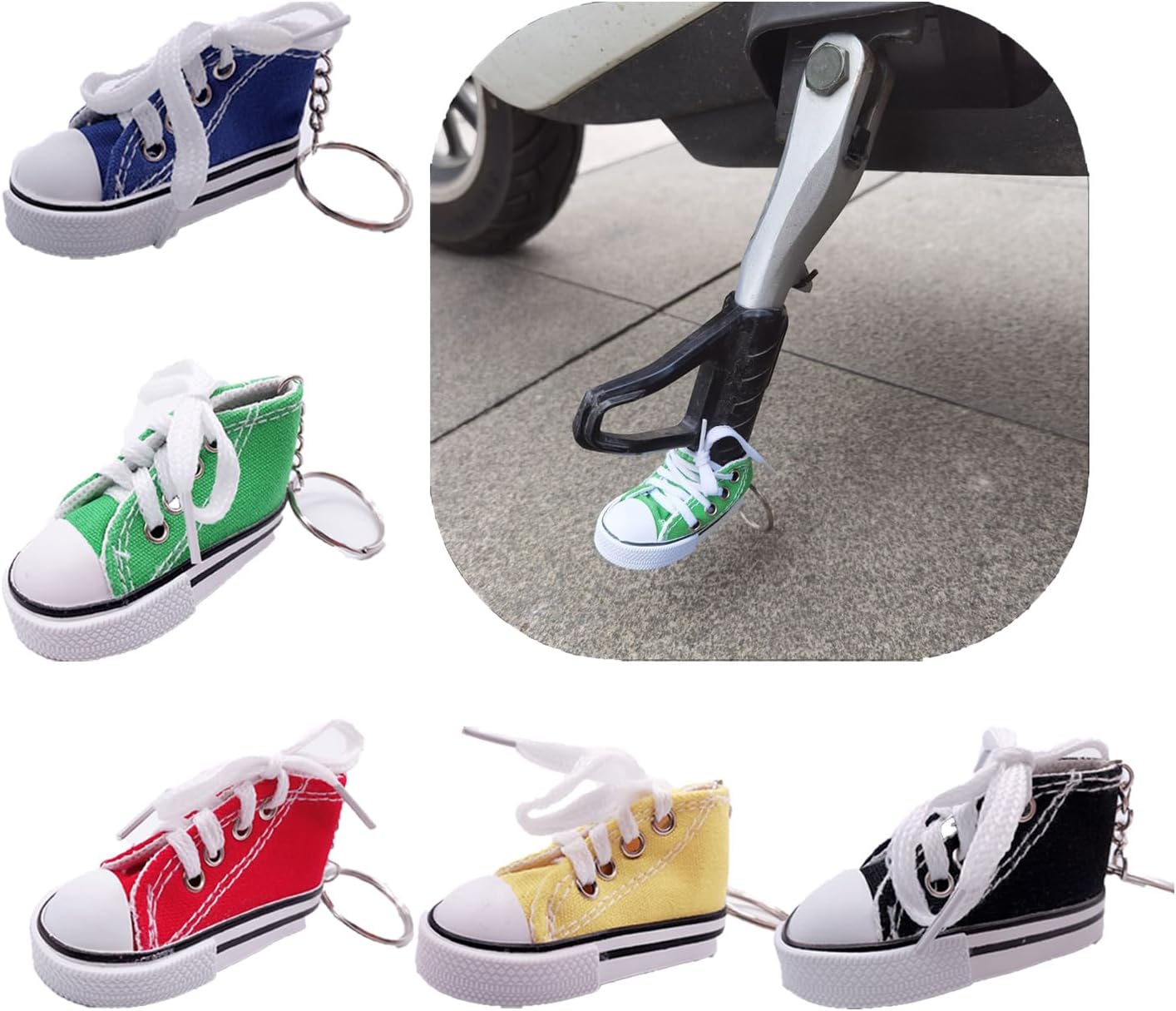 TEYAOE 5PCS Personalized Moto Foot Support Small Shoe Motorbike Side Stand Kickstand