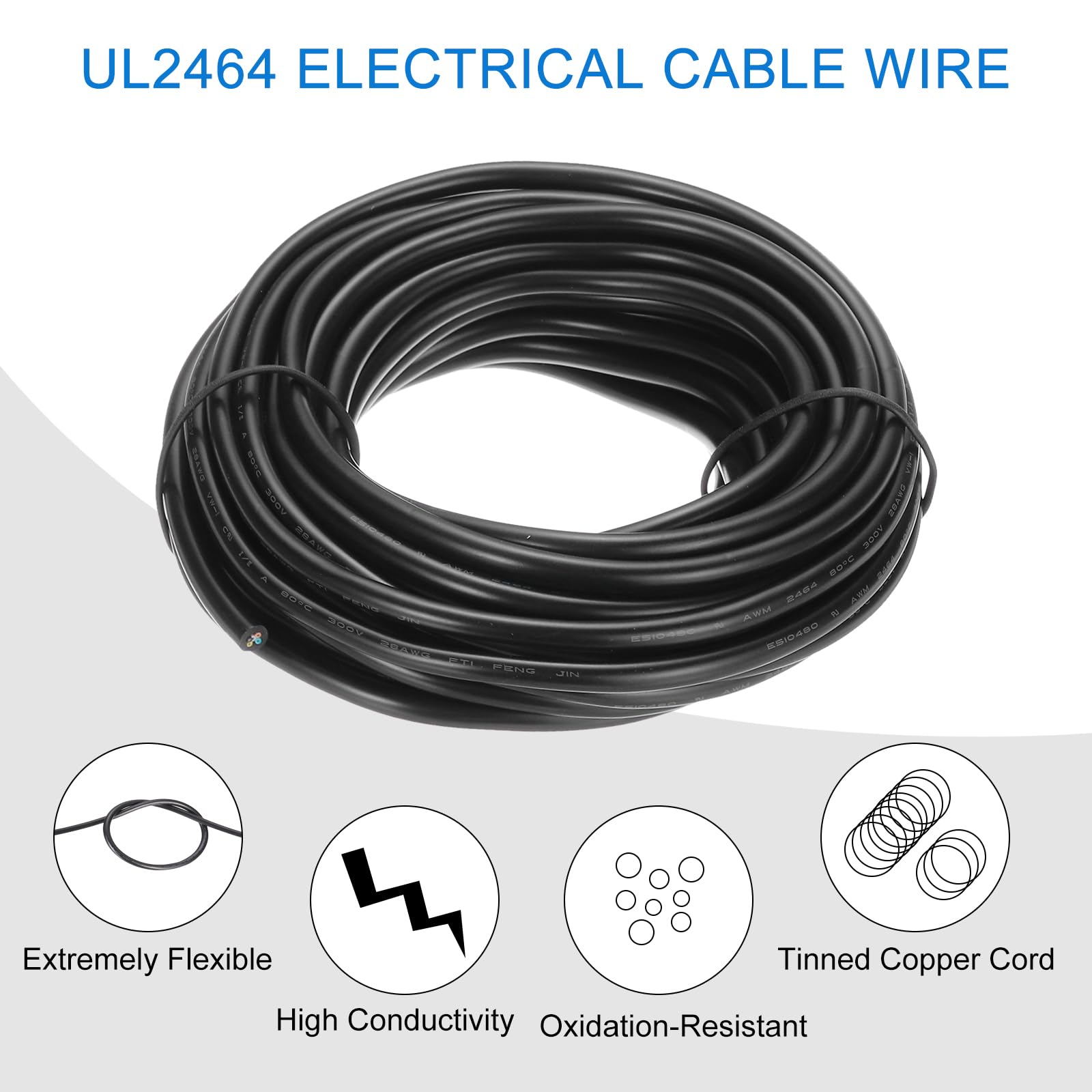 DMiotech 28 Gauge Wire Electrical Wire 6 Conductor - Image 3