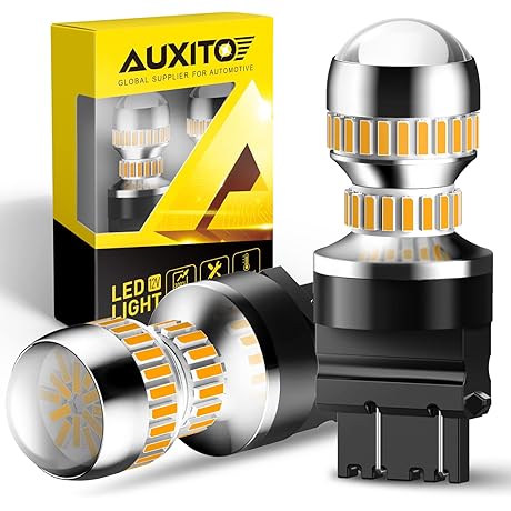 AUXITO LED Turn Signal Bulb 3157a LED Bulbs Amber Yellow 400% Brighter