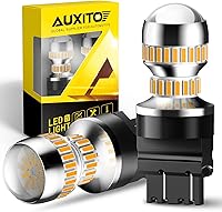 AUXITO 3157 LED Turn Signal Bulbs Amber Yellow - 500% Brighter 3156/3457NA/4057/4157 Compatible for Front Rear Blinker DRL Parking Lights, 2 Pack
