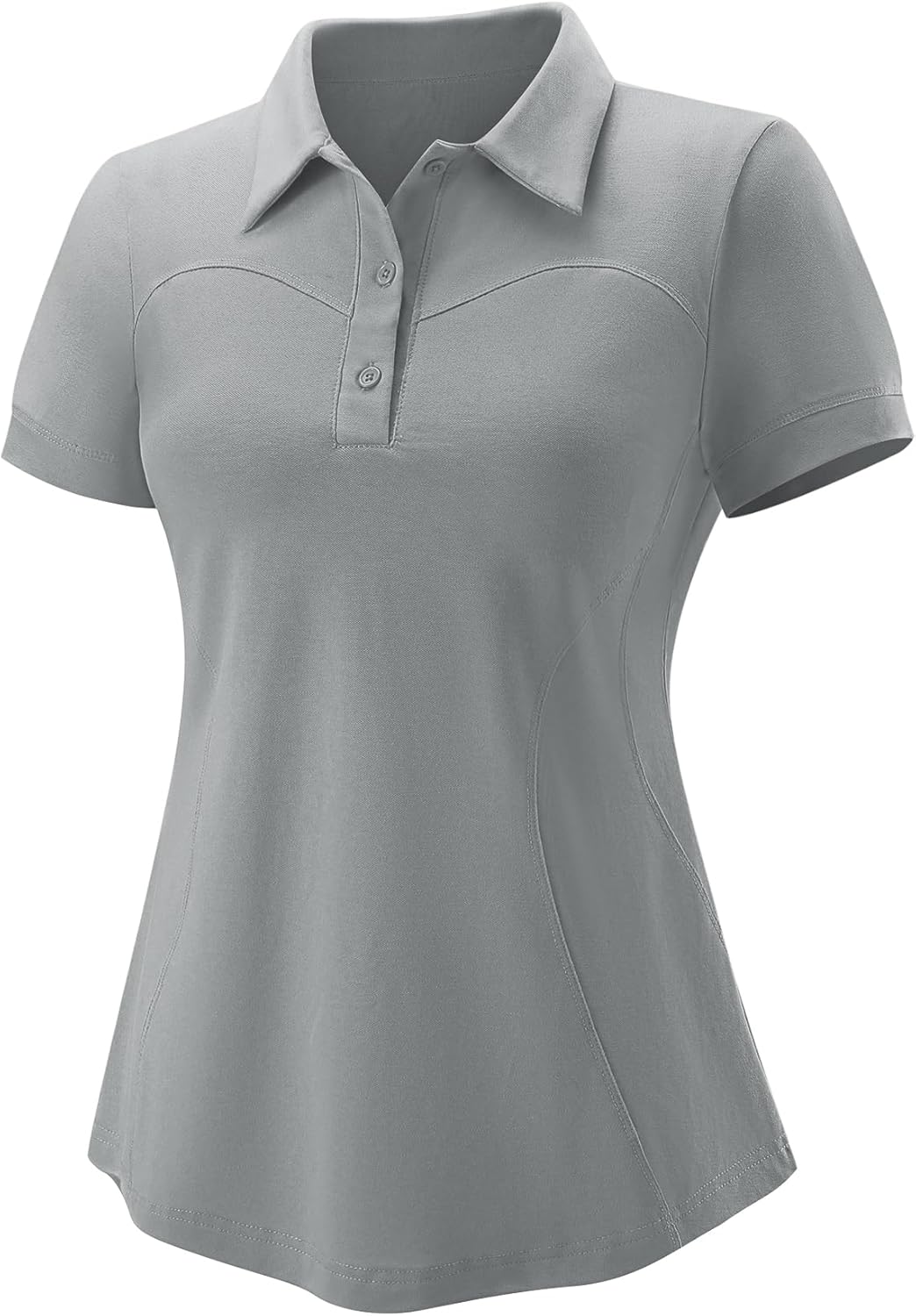 TFSDOD Womens Golf Polo Shirts Collared Short Sleeve T Shirt Lightweight Moisture Wicking Polo Casual 3 Buttons Outfits - Image 3