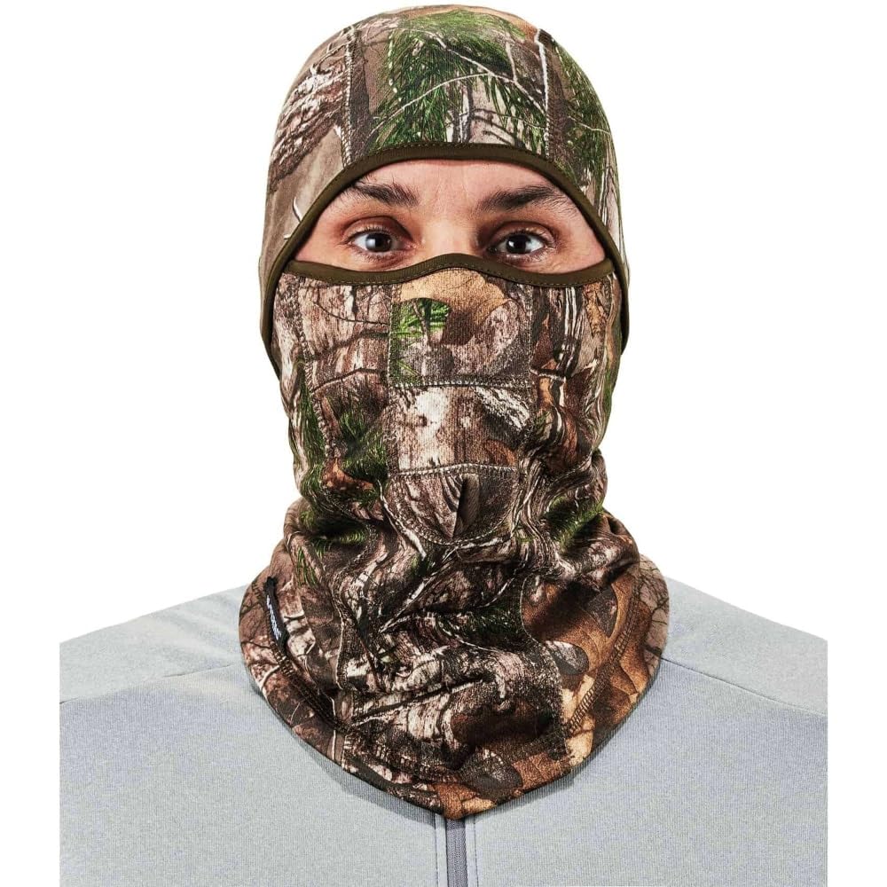Ergodyne - 16833 N-Ferno 6823 Sturmhaube, Skimaske, windabweisende Camouflage-Gesichtsmaske, aufklappbares Design zum Tragen als Halstuch, Realtree Camouflage, Einheitsgröße