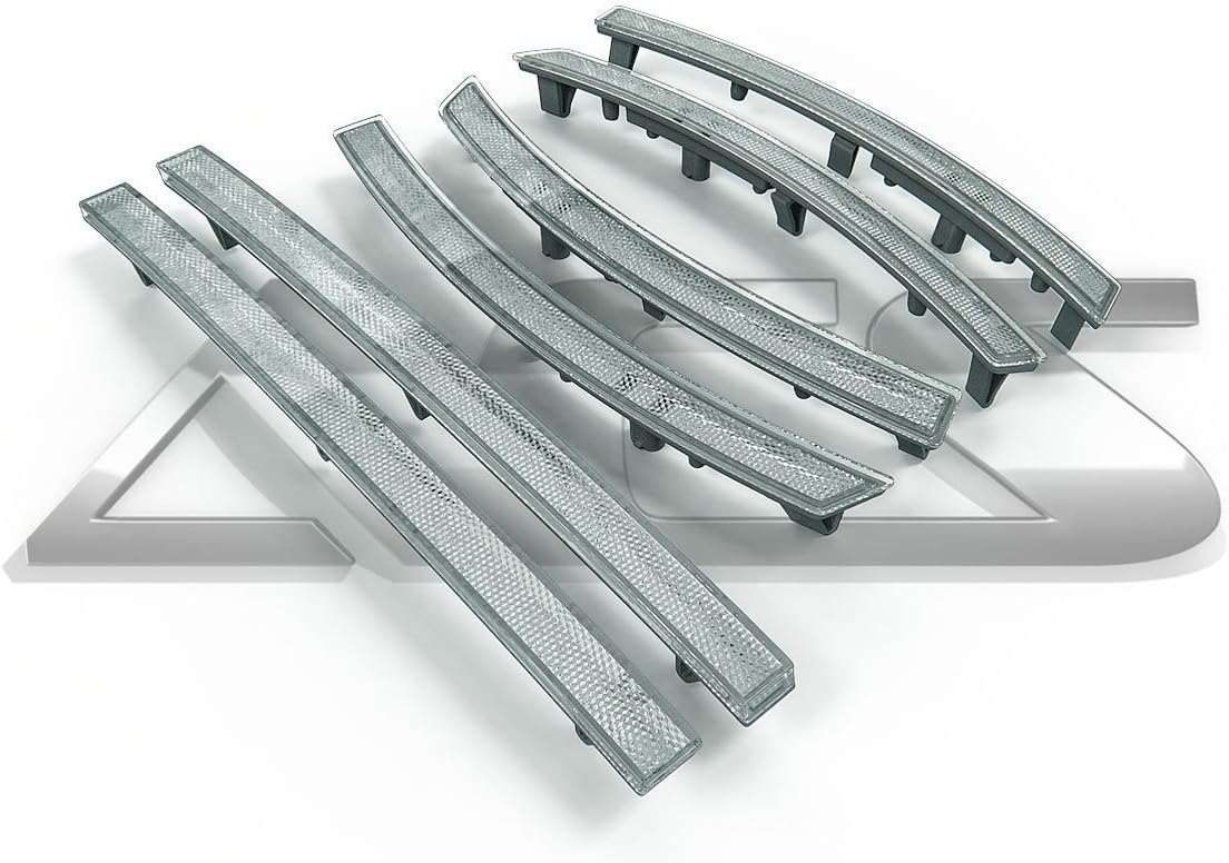 ACS Composite C7 Corvette Clear Light LED Side Markers OEM Quality Complete Replacement Kit (Clear)