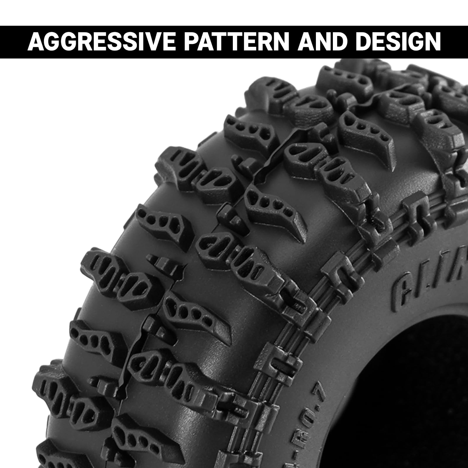 INJORA 41 * 14mm 0.7" Cling On Tires for 1/30 Axial SCX30 Upgrade (T7020) - 5