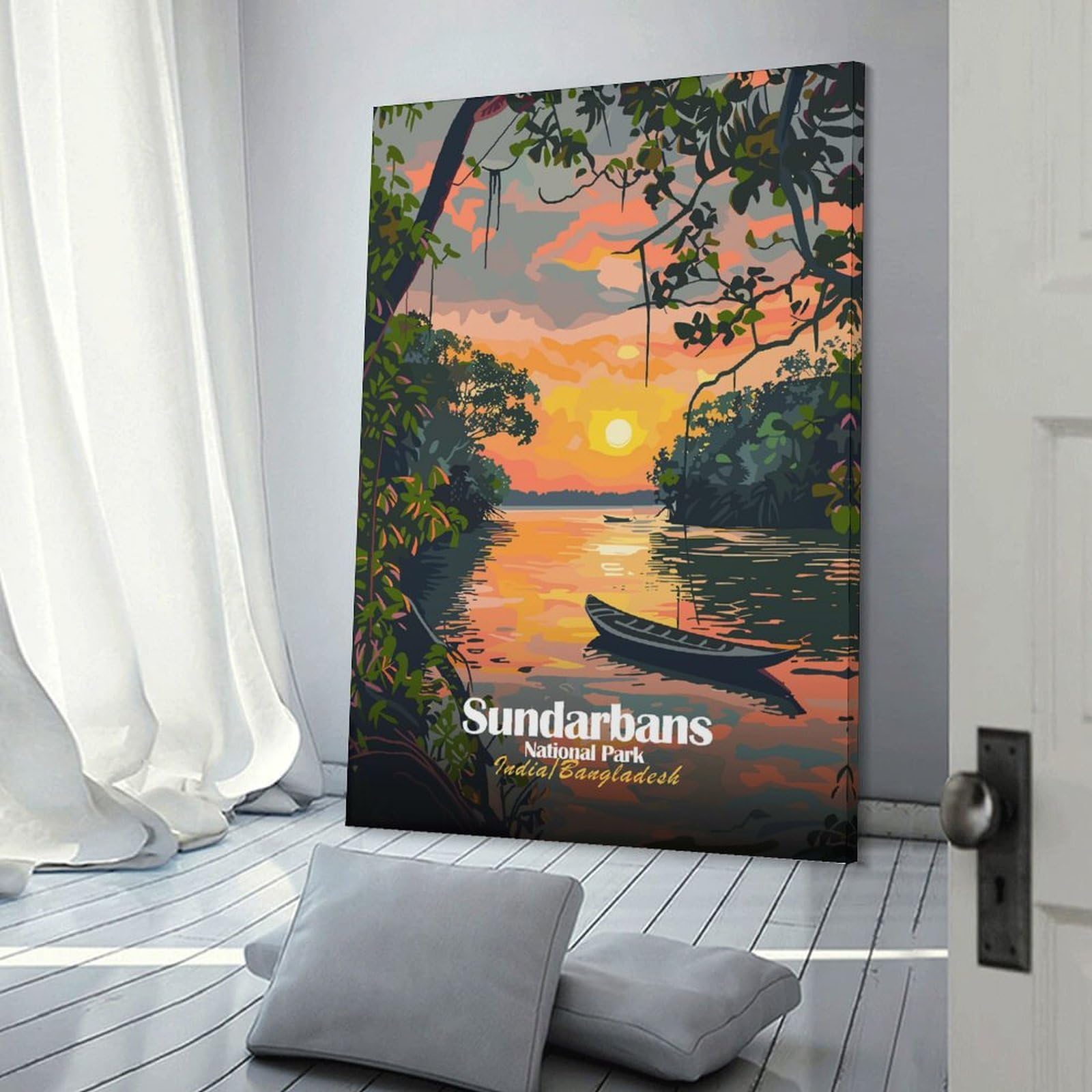 Junmoney Sundarbans National Park, IndiaBangladesh Room Decor Wall Art, 16x24inch(40x60cm), for Office, Study Or Home Workspace, A Smart Decor Choice for Study Walls