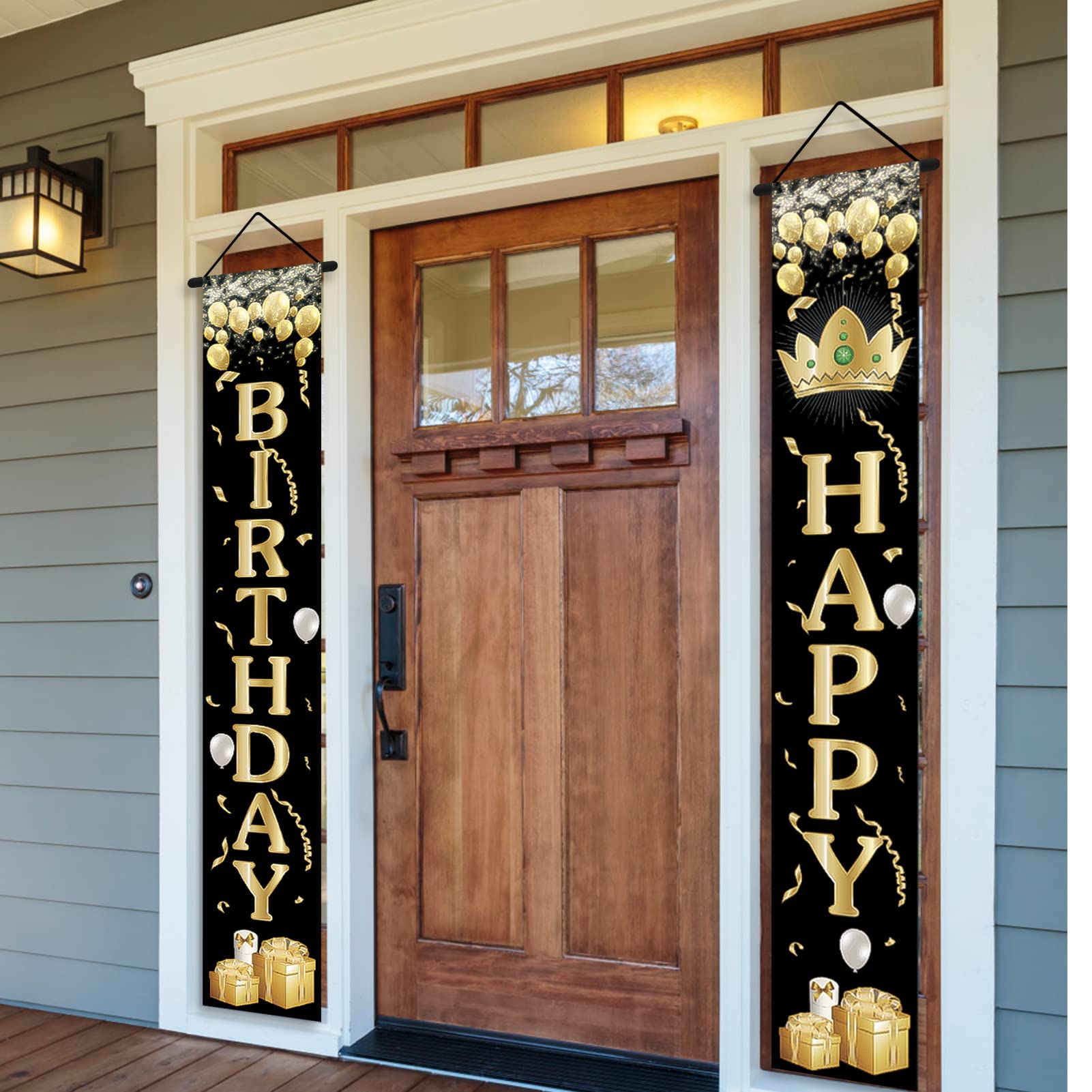 Buy Modloan Happy Birthday Banner, Black Happy Birthday Decorations