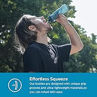 Vista 2 de Philips Water GoZero Active BPA-Free Water Bottle with Fitness Tap Water Filter Sport Squeeze Water Bottle Lightweight 20 oz with Fitness Filter Blue