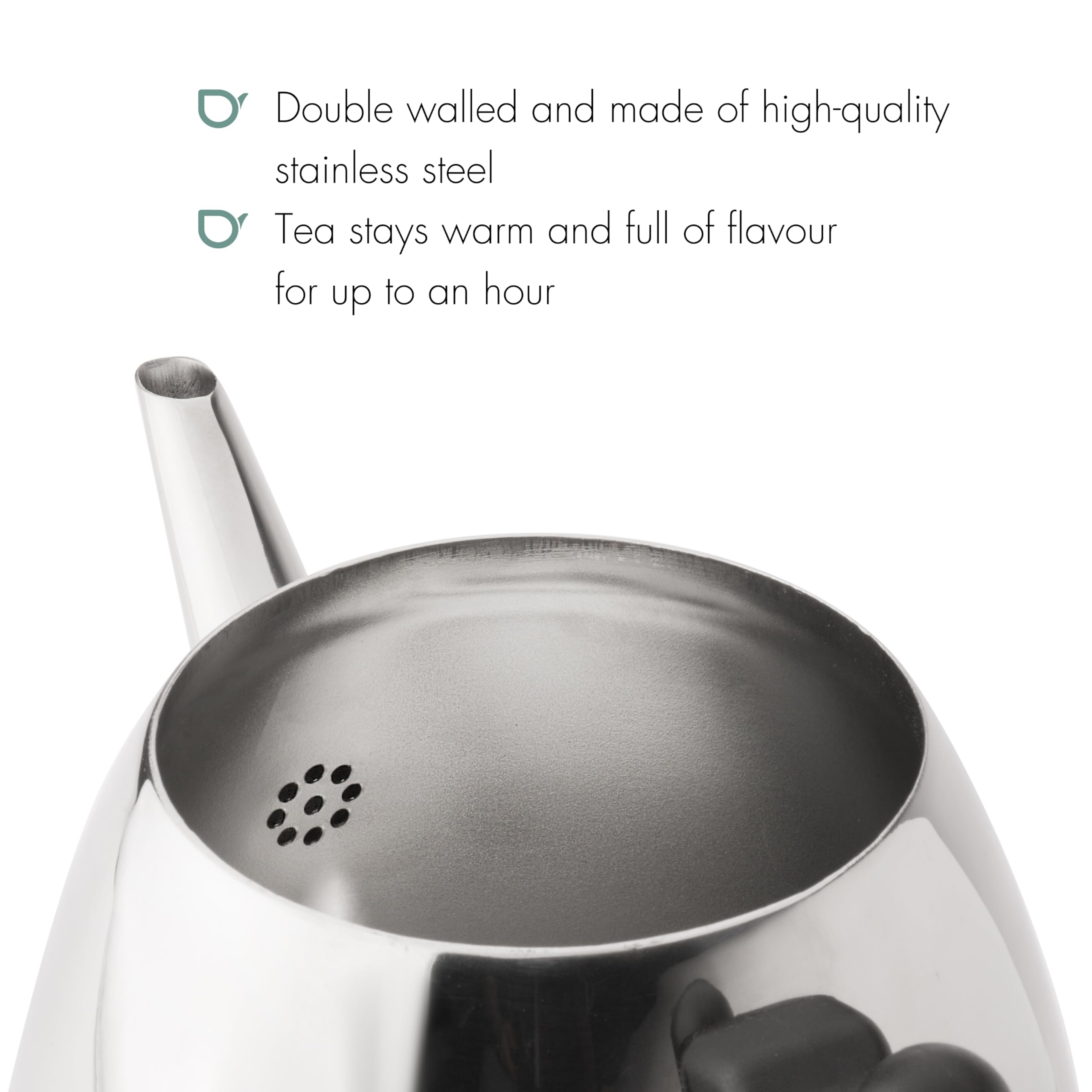 BREDEMEIJER Set cadeau théière Sendai 1,2 litre fonte noire 2 tasses en