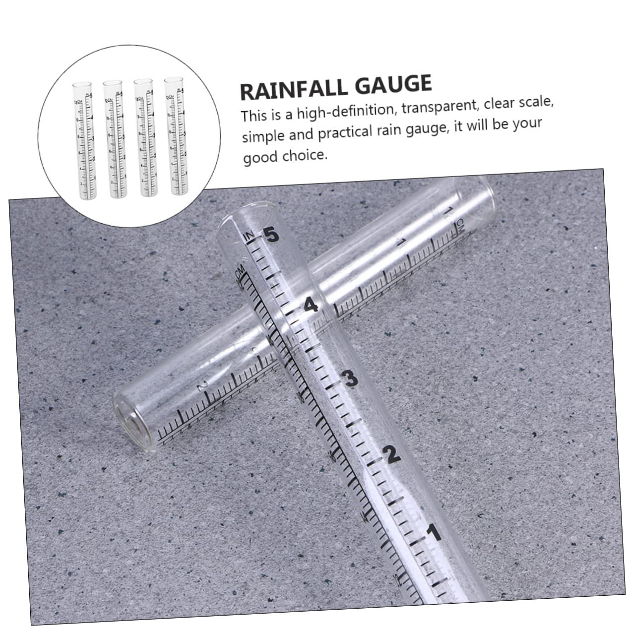 VICASKY Pcs Outdoor Rain Gauge Tube Weather Rain Gauge Tube for Outdoor Measurement